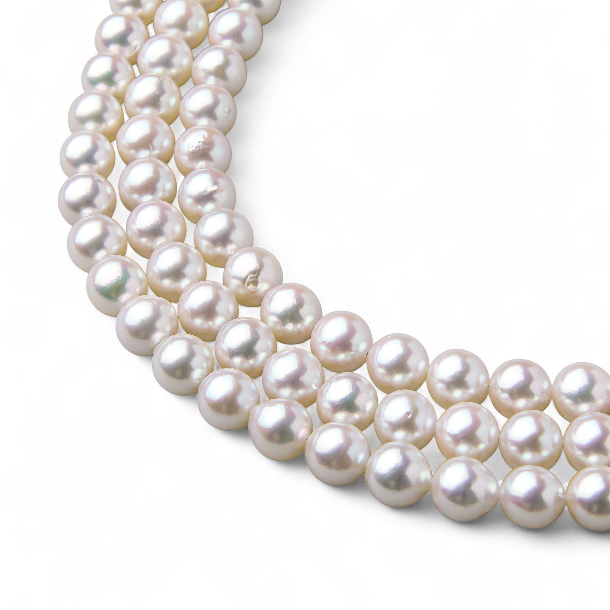 Akoya Pearl Triple Strand Necklace