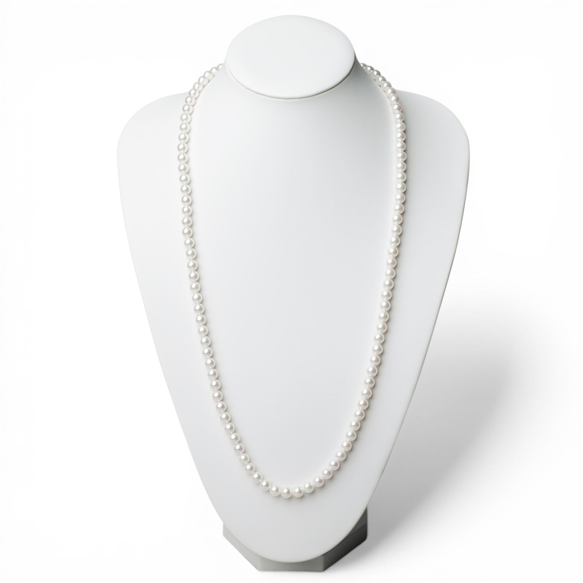 Akoya Pearl Long Necklace 7.0-7.5mm 80cm with Clicker Clasp