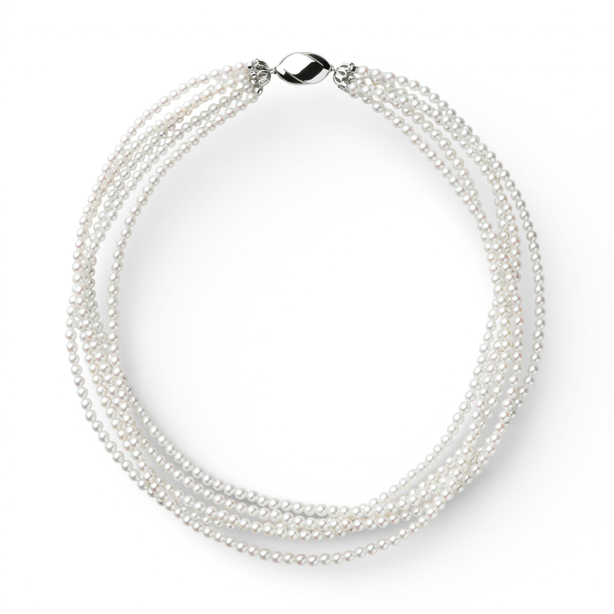 Akoya Pearl 5-Strand Necklace 3.5-4.0mm SV925 Multi-Strand