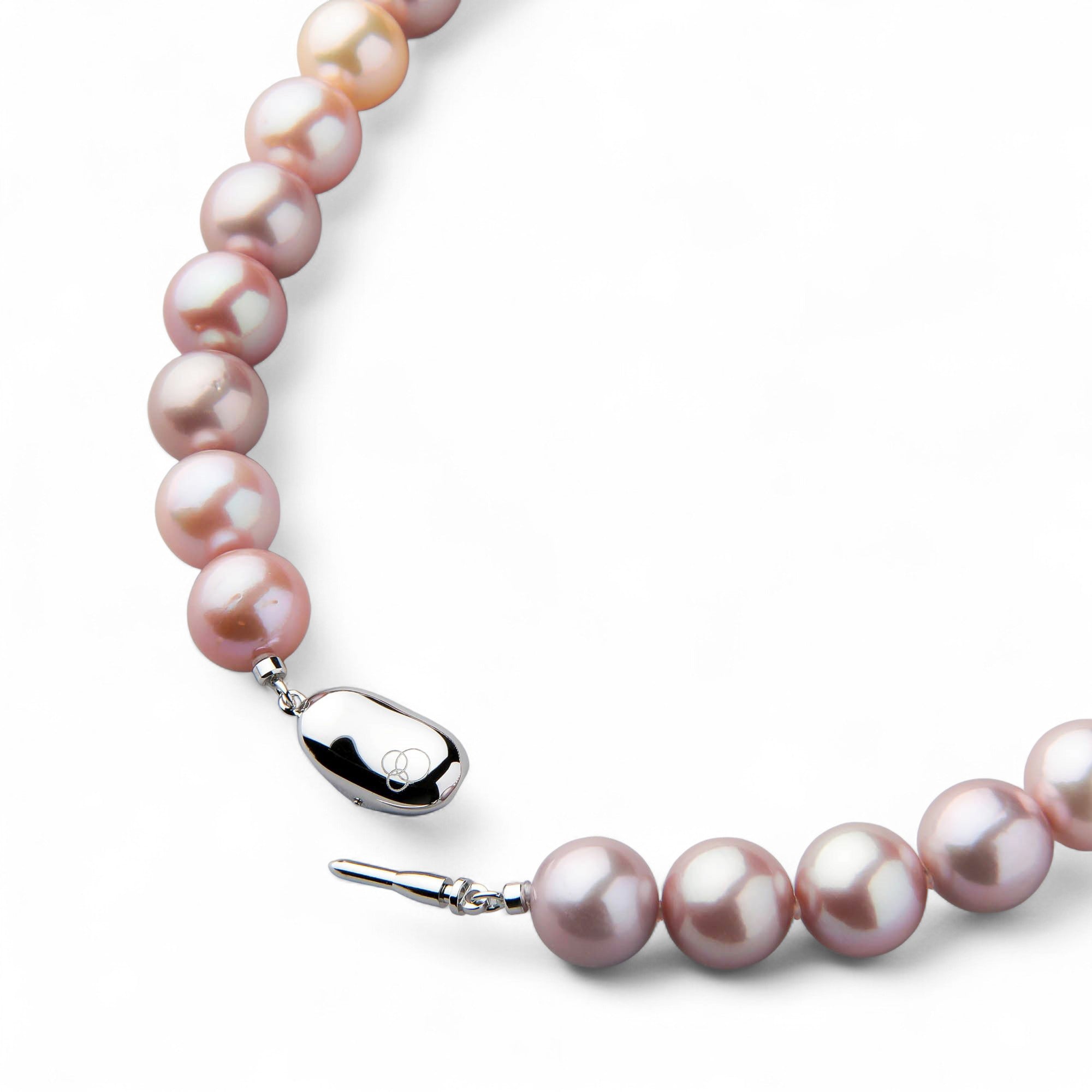 Freshwater Pearl Necklace 11–12mm -Mauvette-