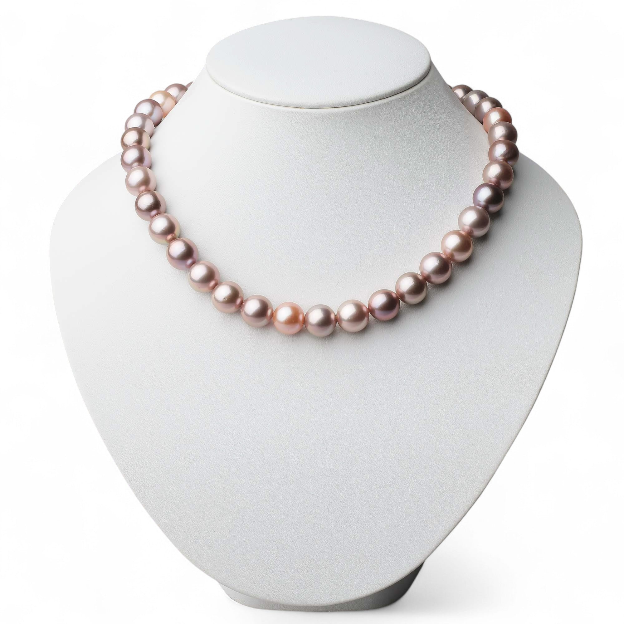 Nucleated Freshwater Pearl Necklace 10–12mm -Mauvette-