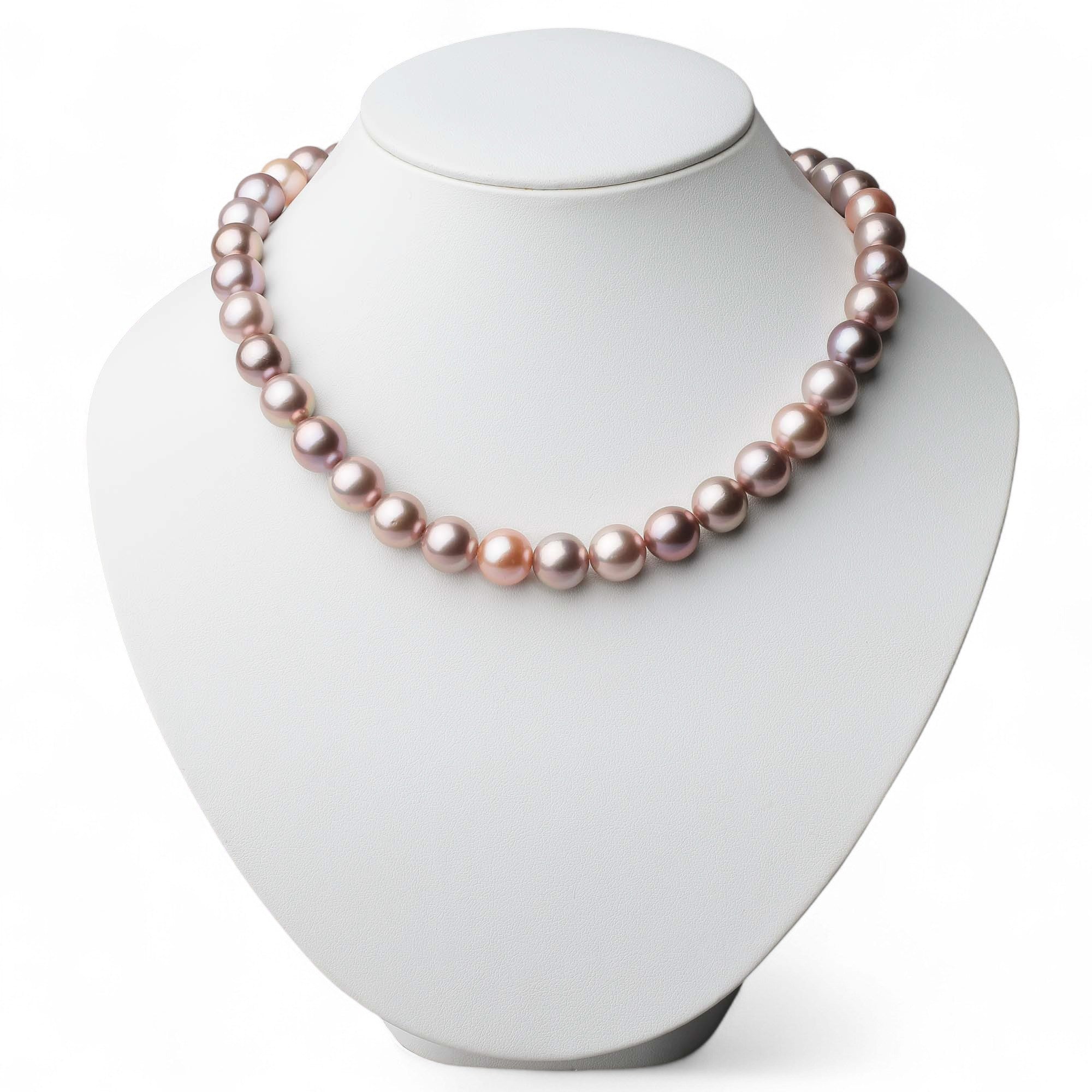 淡水珍珠(有核)項鍊 10-12毫米 -Mauvette-