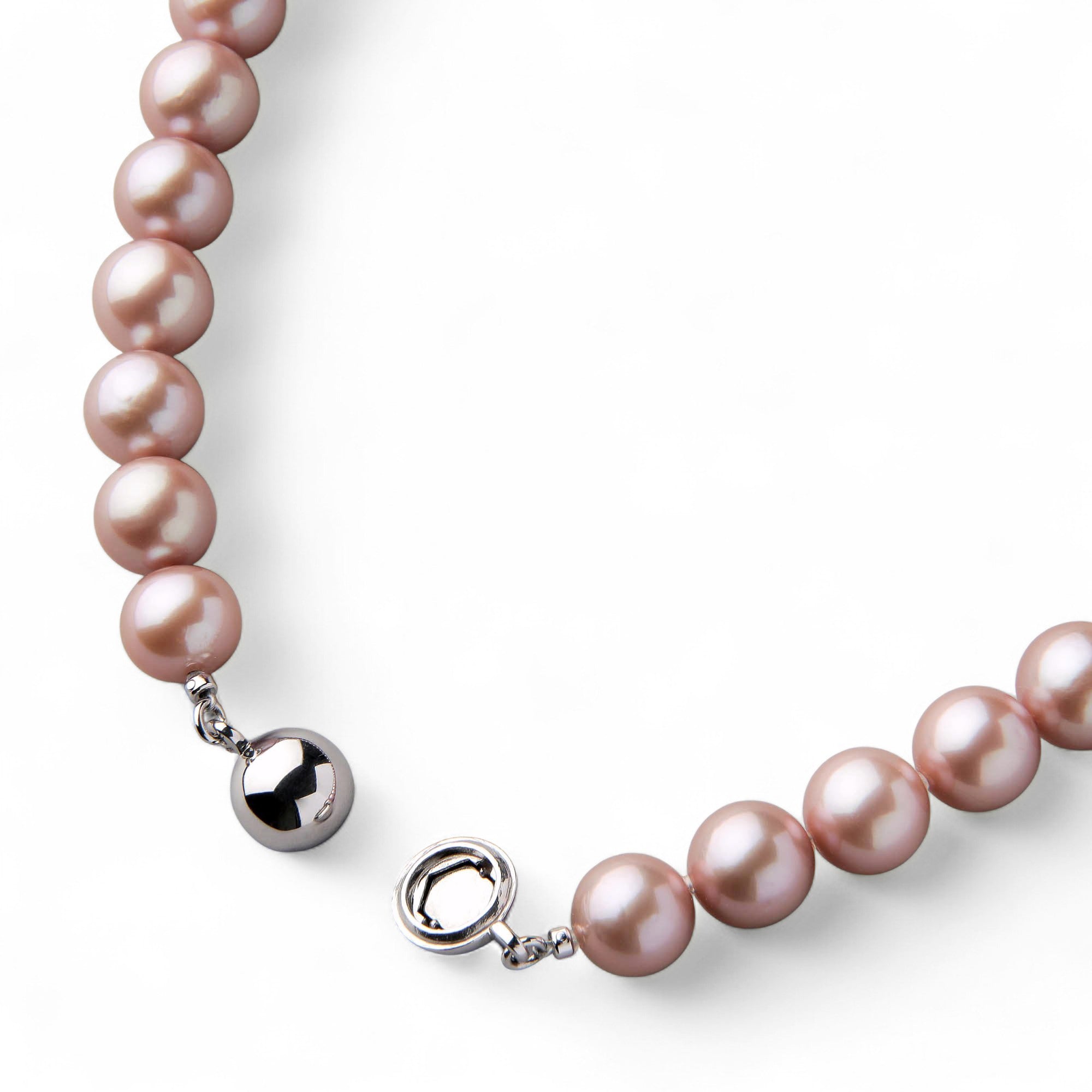 Nucleated Freshwater Pearl Necklace 10–12mm -Mauvette-