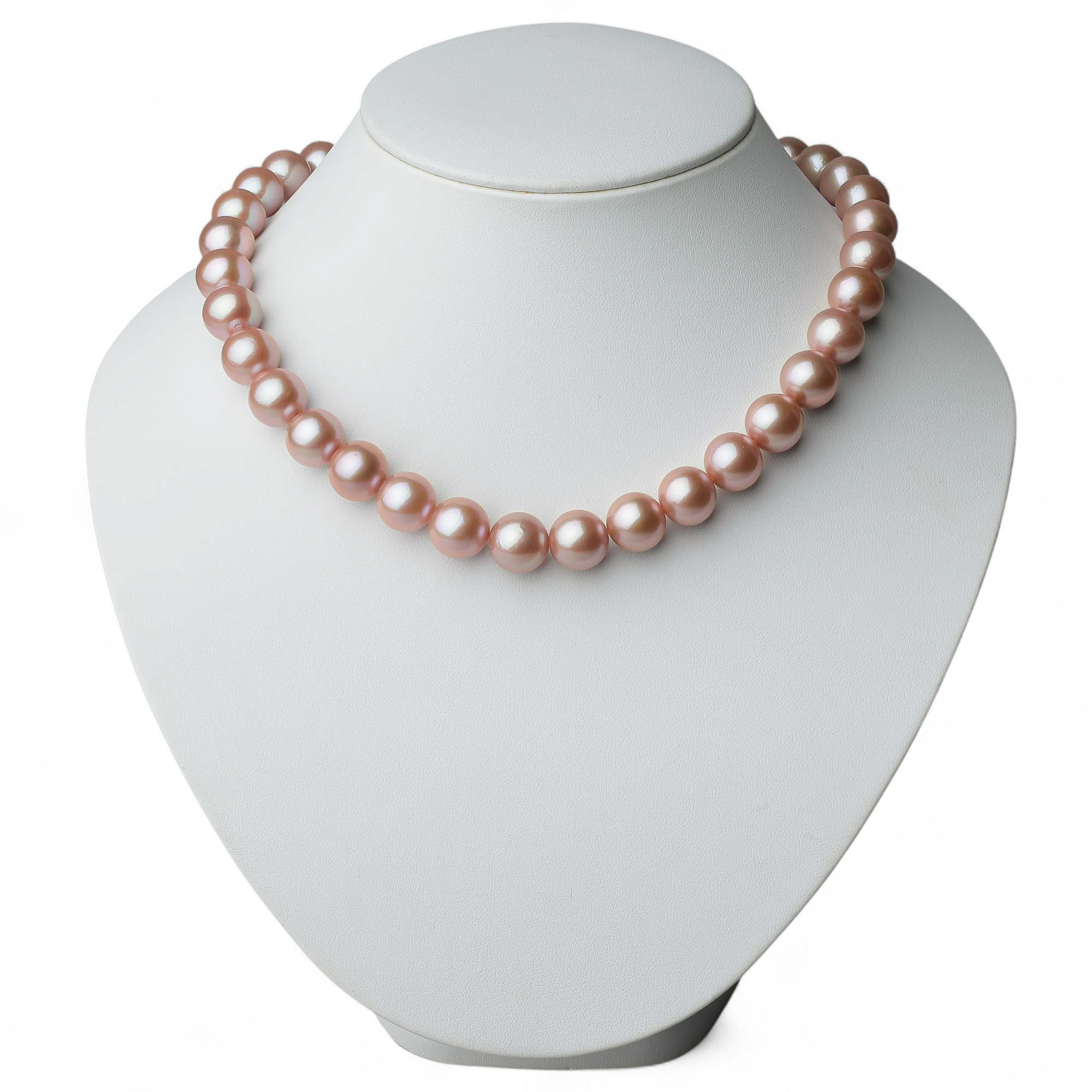 Nucleated Freshwater Pearl Necklace 10–12mm -Mauvette-