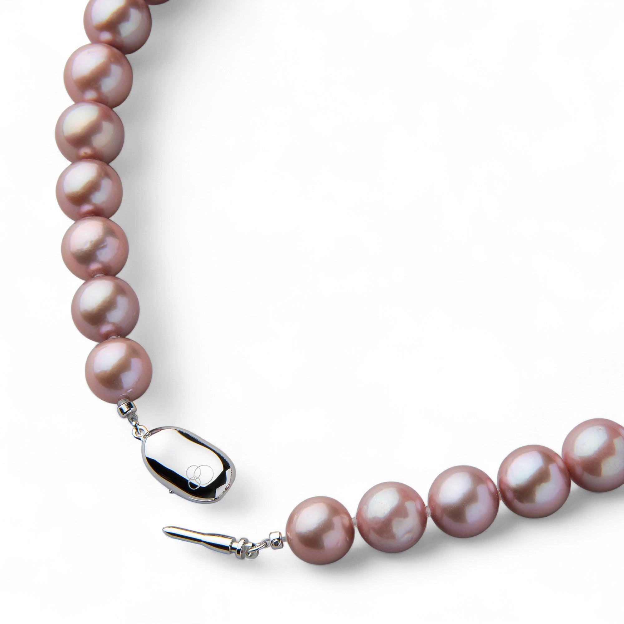 Nucleated Freshwater Pearl Necklace 10–12mm -Mauvette-