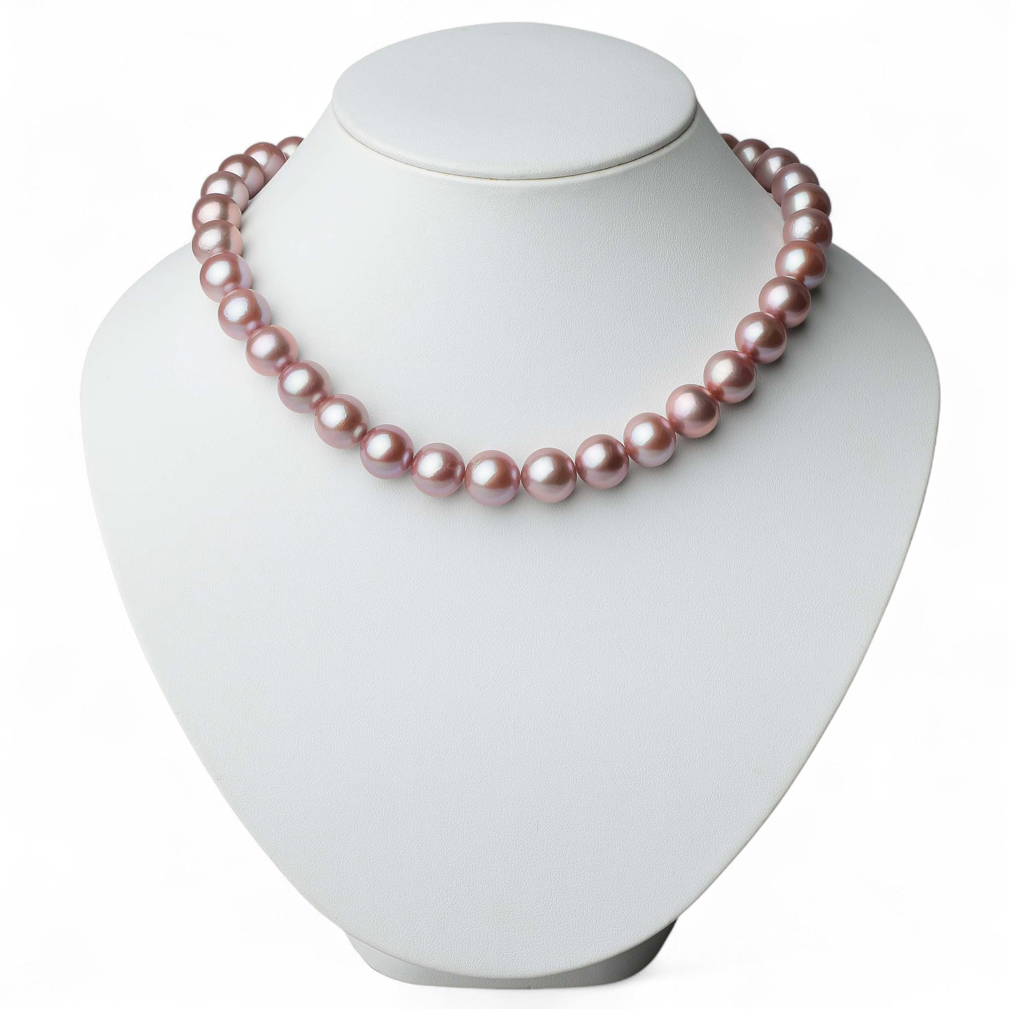 Nucleated Freshwater Pearl Necklace 10–12mm -Mauvette-