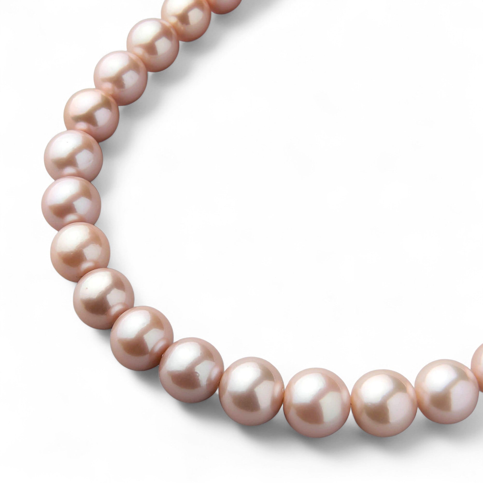 Nucleated Freshwater Pearl Necklace 11–13mm -Mauvette-
