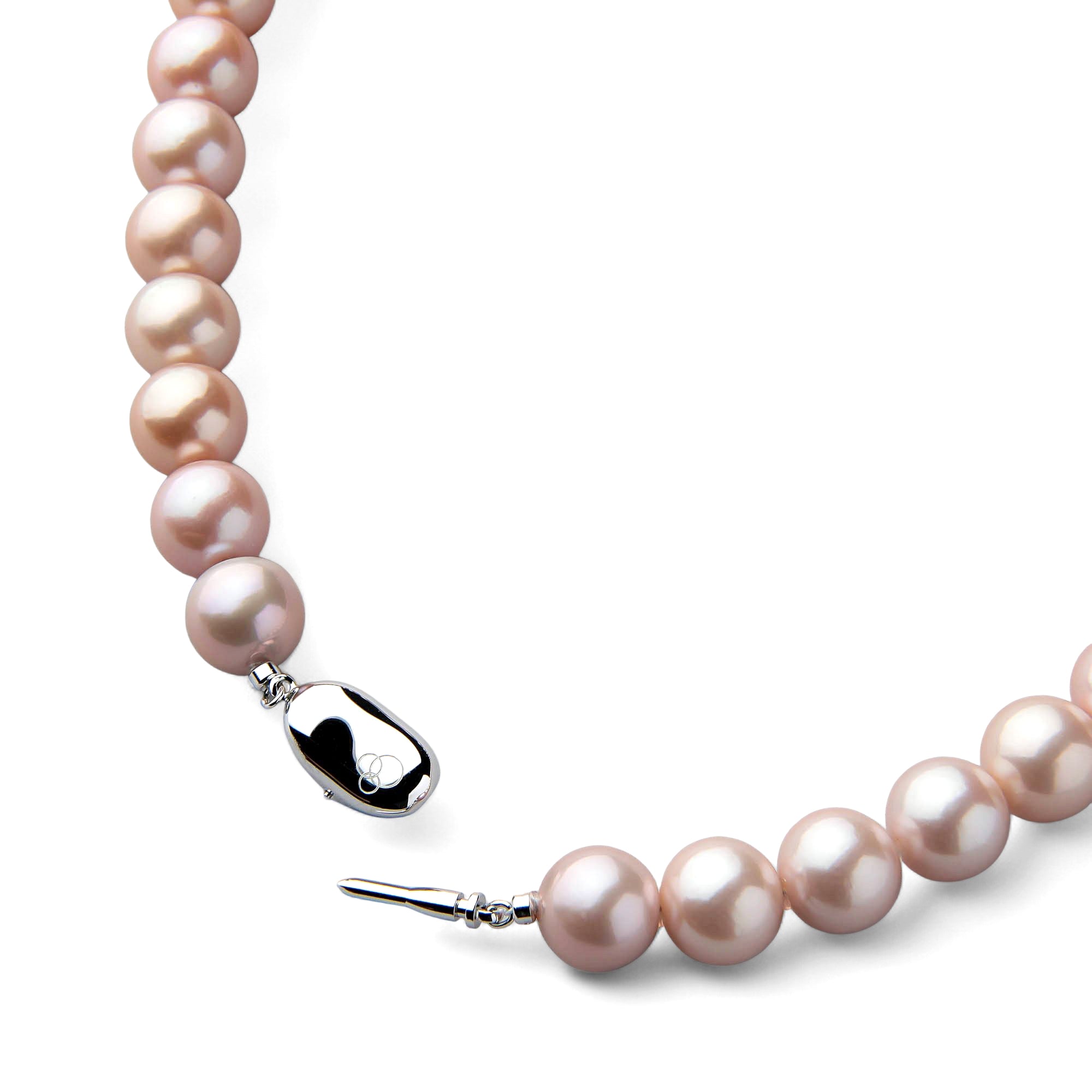 Nucleated Freshwater Pearl Necklace 11–13mm -Mauvette-