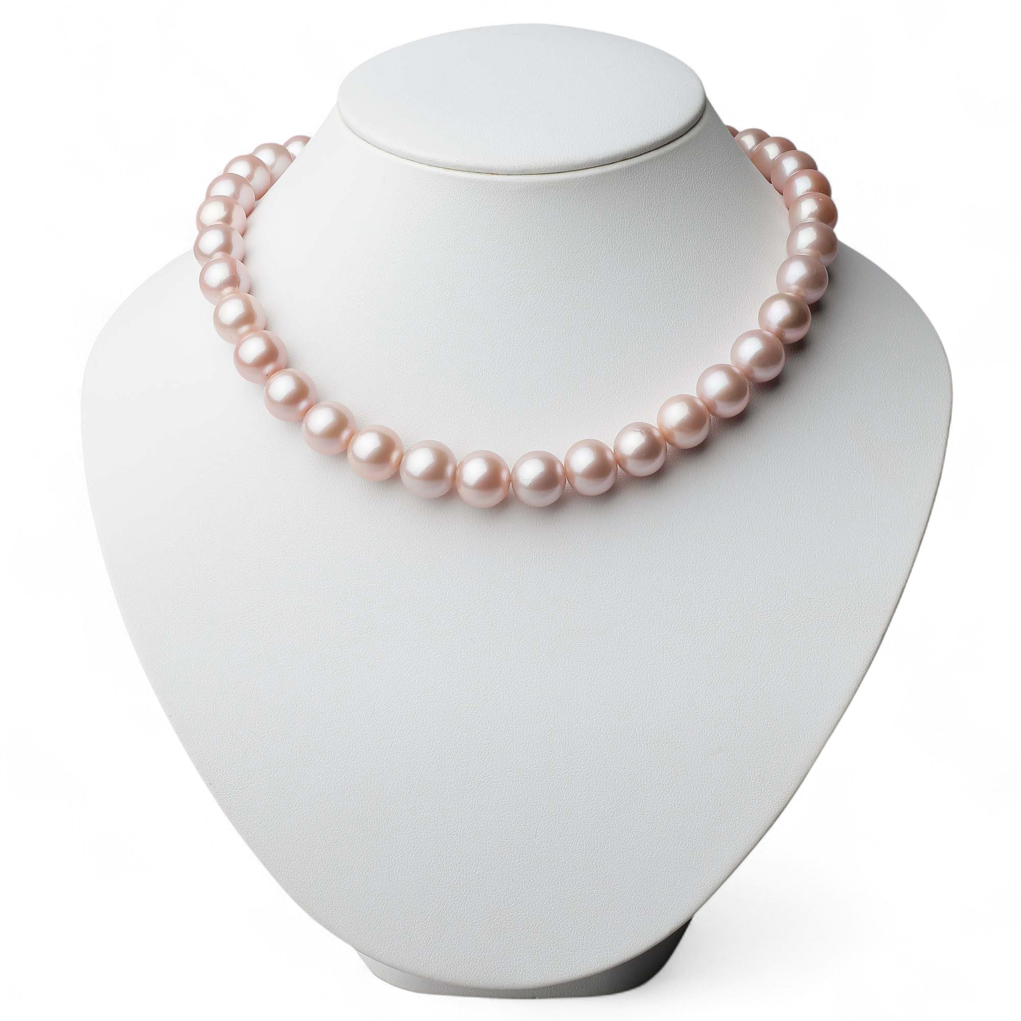 Nucleated Freshwater Pearl Necklace 11–13mm -Mauvette-