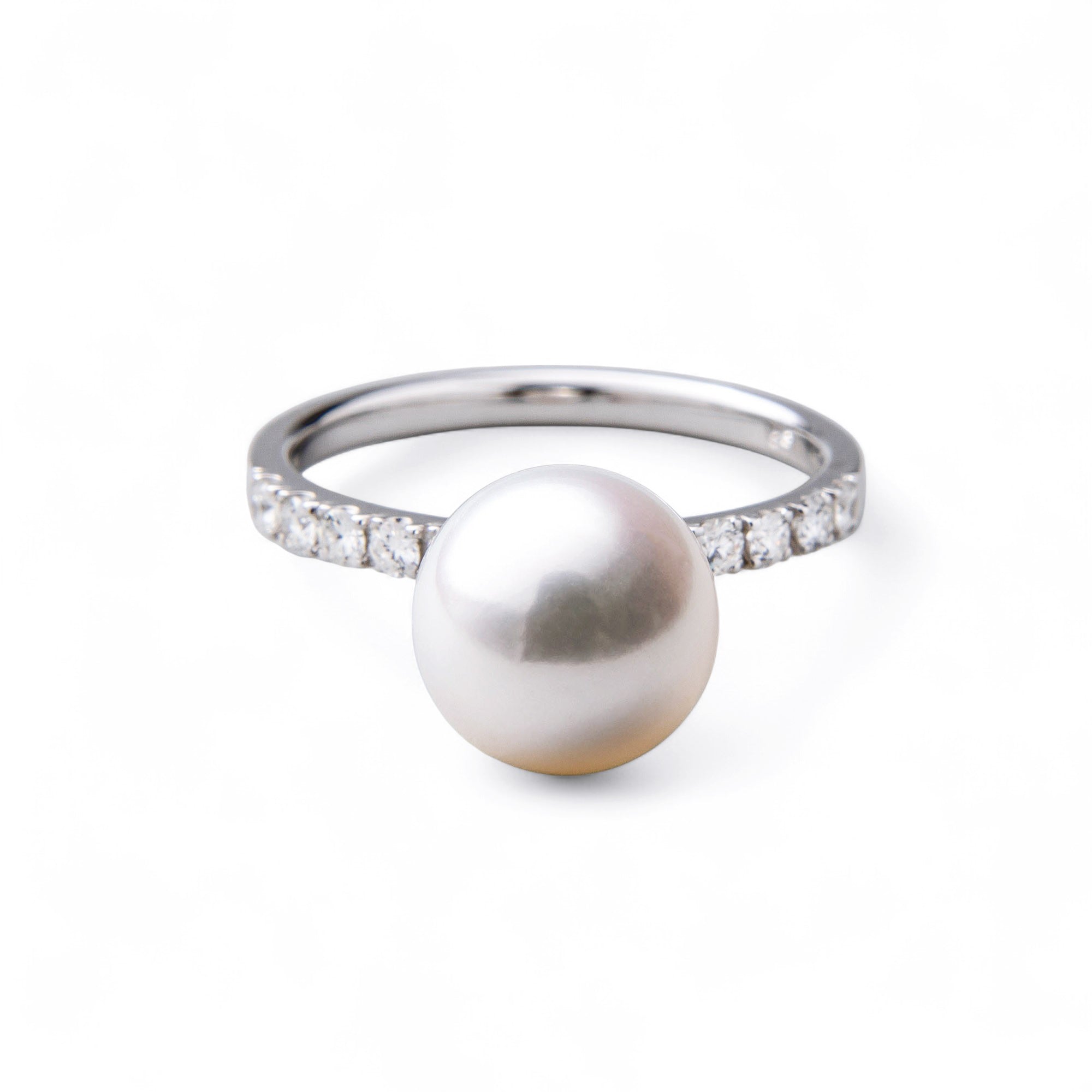 極光花珠阿古屋珍珠 戒指 9.0–9.5 mm PT900 -Premium-