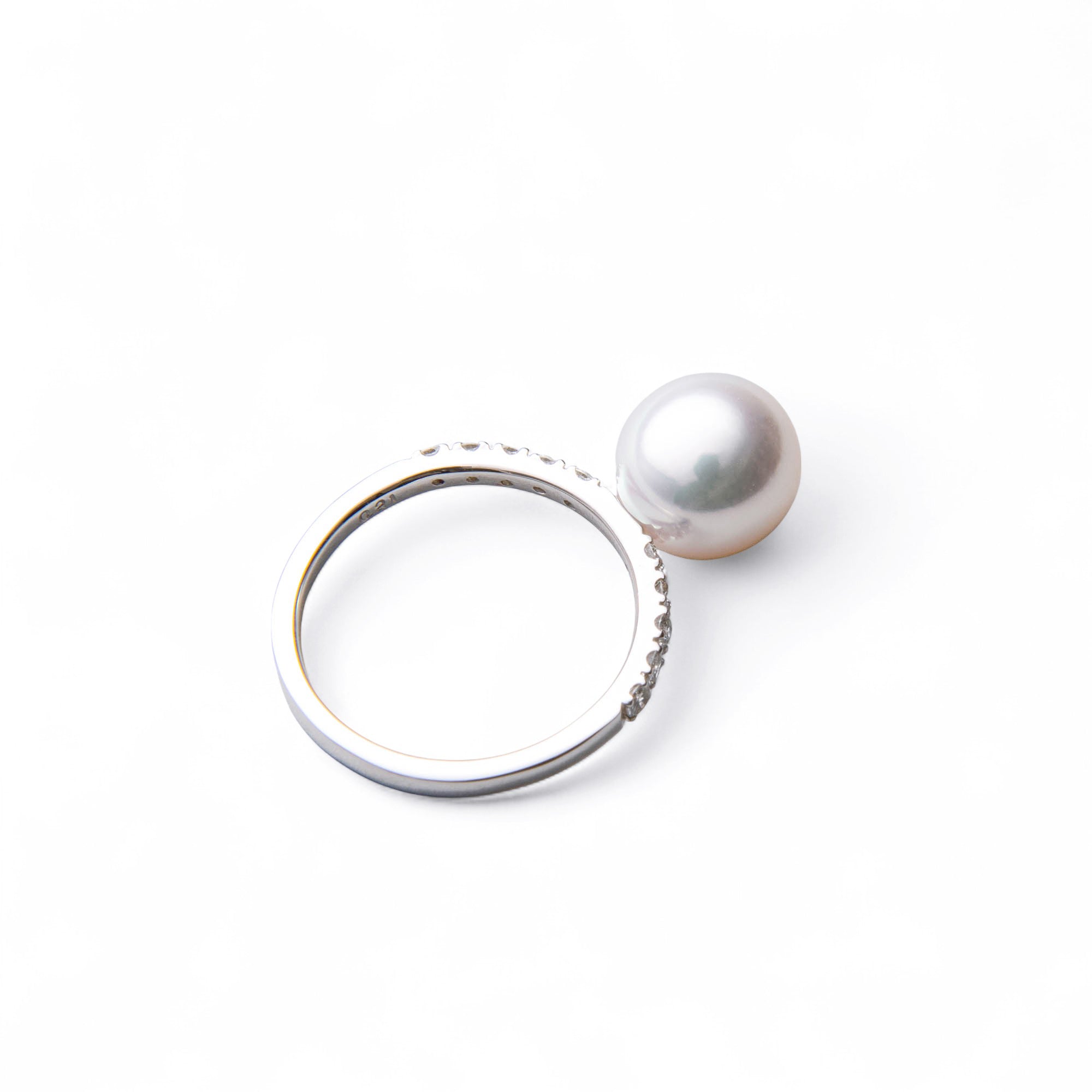 極光花珠阿古屋珍珠 戒指 9.0–9.5 mm PT900 -Premium-