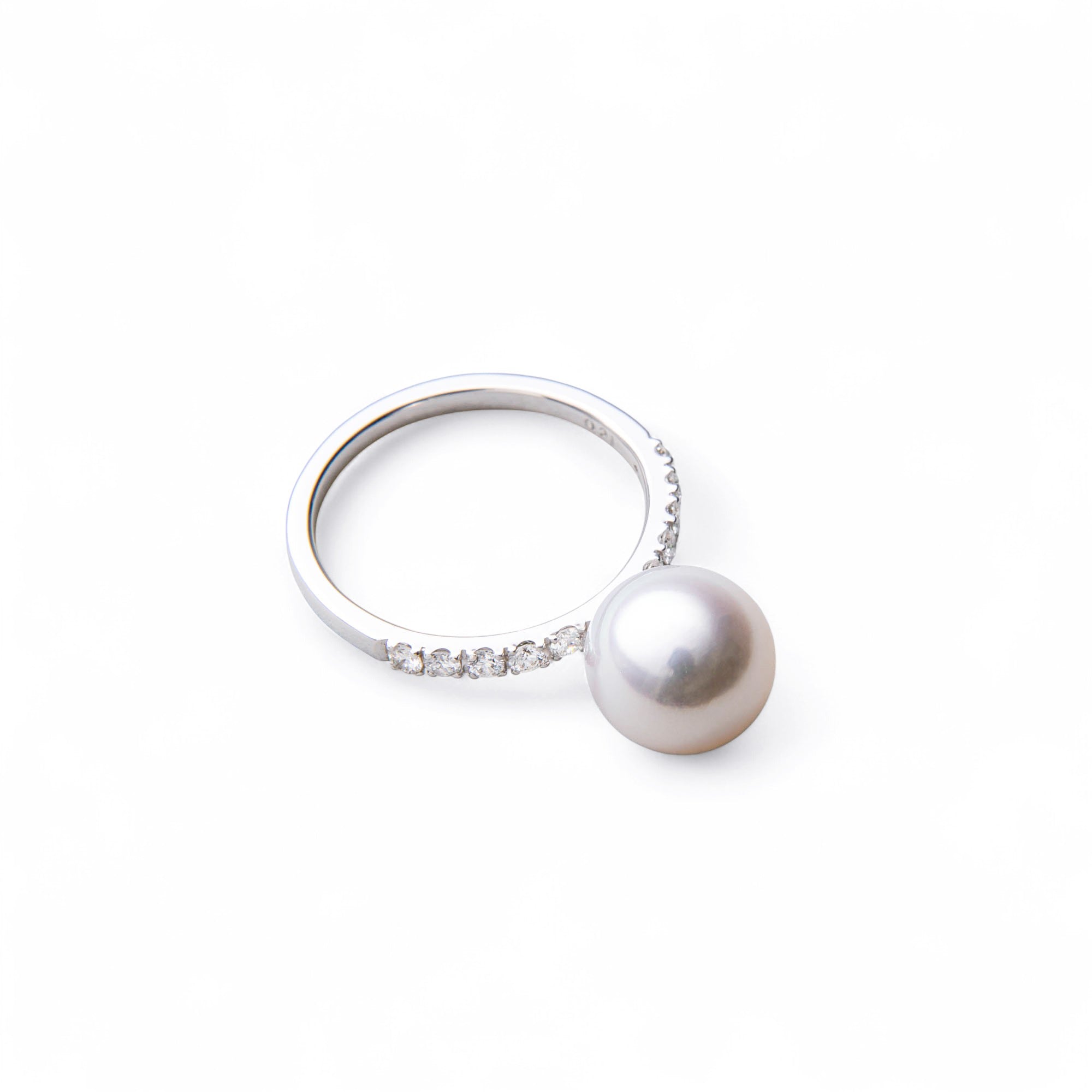 極光花珠阿古屋珍珠 戒指 9.0–9.5 mm PT900 -Premium-