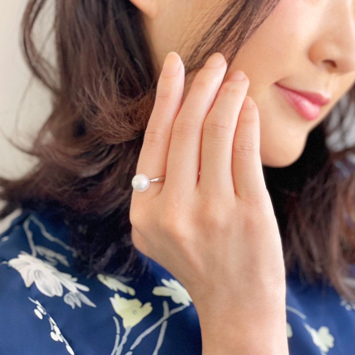 LUXE Akoya Pearl Ring 9.0–9.5 mm PT900