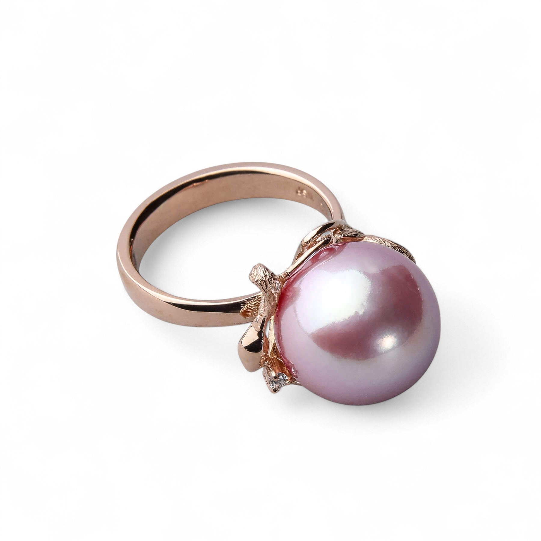 Mauvette Freshwater Pearl Ring 12mmUP K18PG