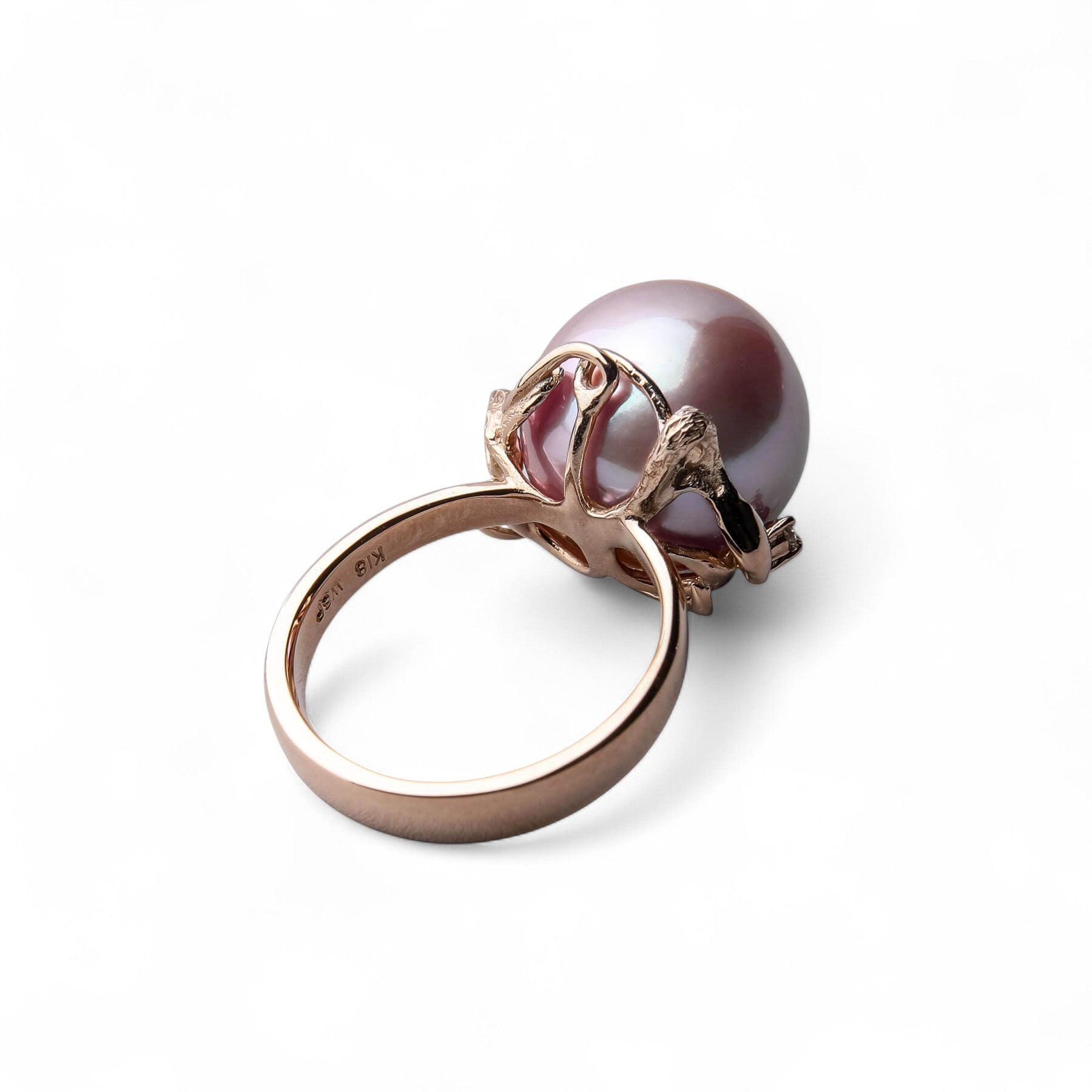 Mauvette Freshwater Pearl Ring 12mmUP K18PG