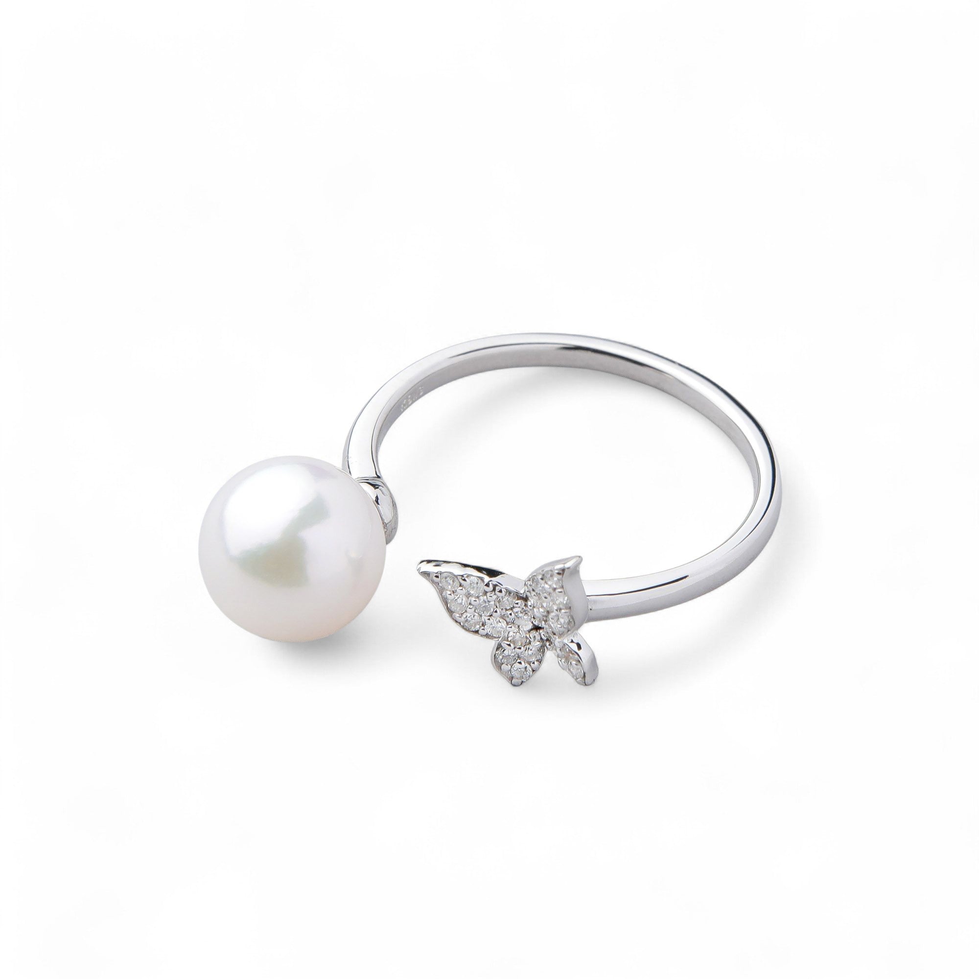 petit amie Akoya Pearl Butterfly Ring 7.5–8.0 mm K18WG