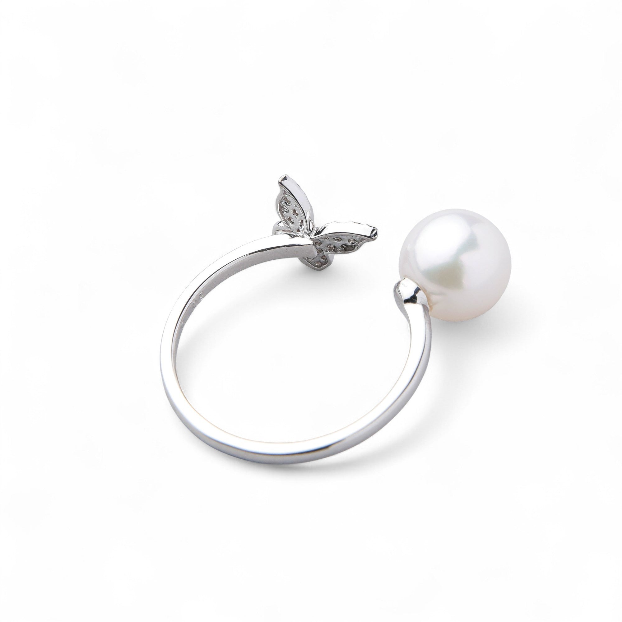petit amie Akoya Pearl Butterfly Ring 7.5–8.0 mm K18WG