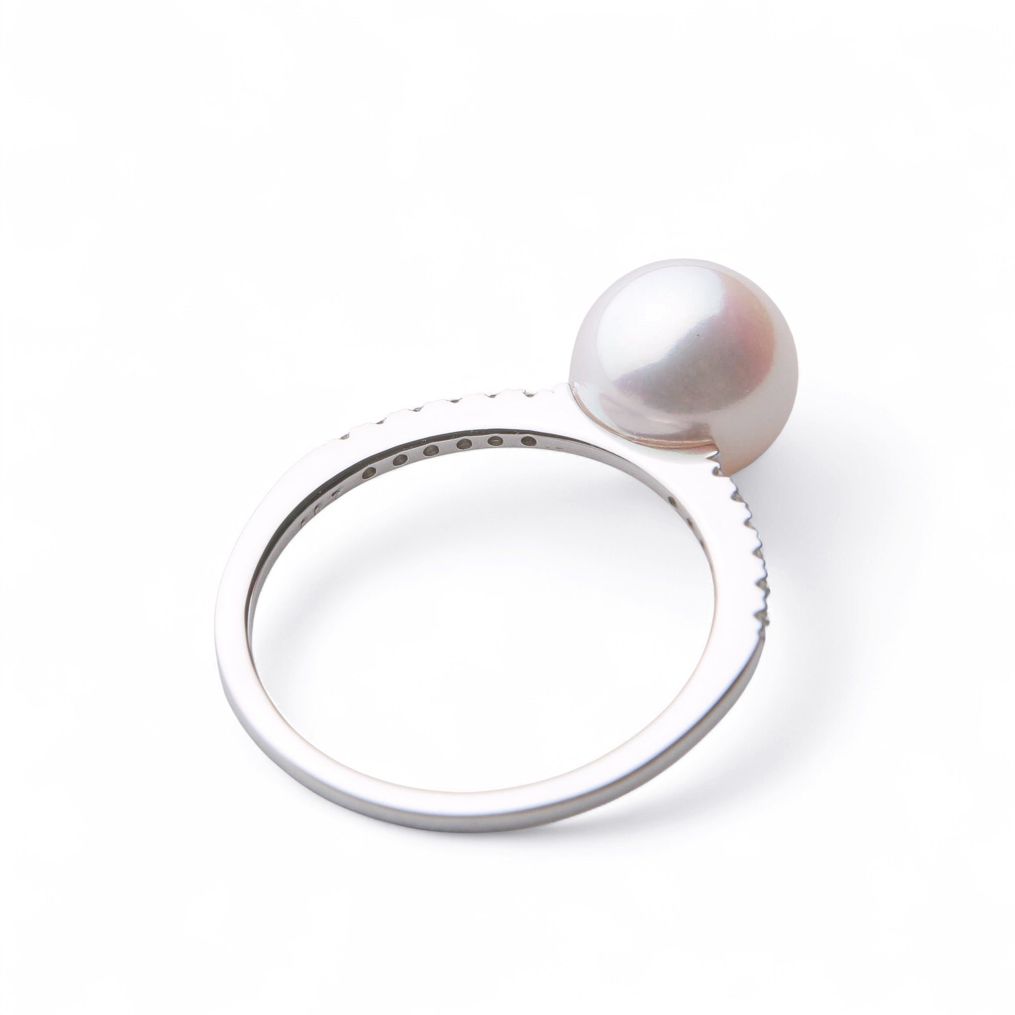 極光花珠阿古屋珍珠 戒指 8.0–8.5 mm PT900 -Premium-