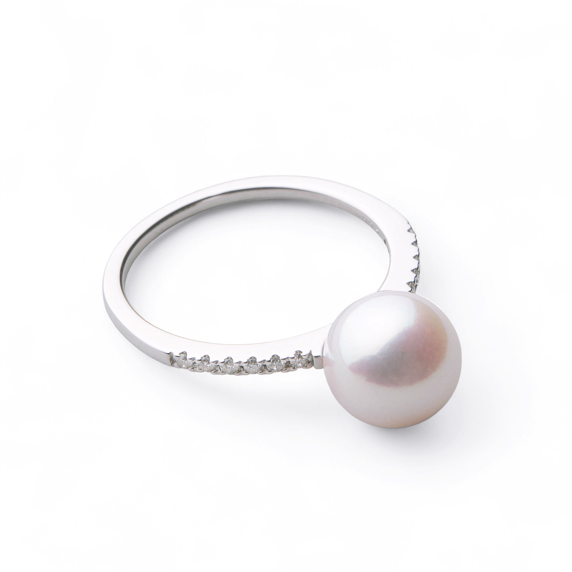 極光花珠阿古屋珍珠 戒指 8.0–8.5 mm PT900 -Premium-