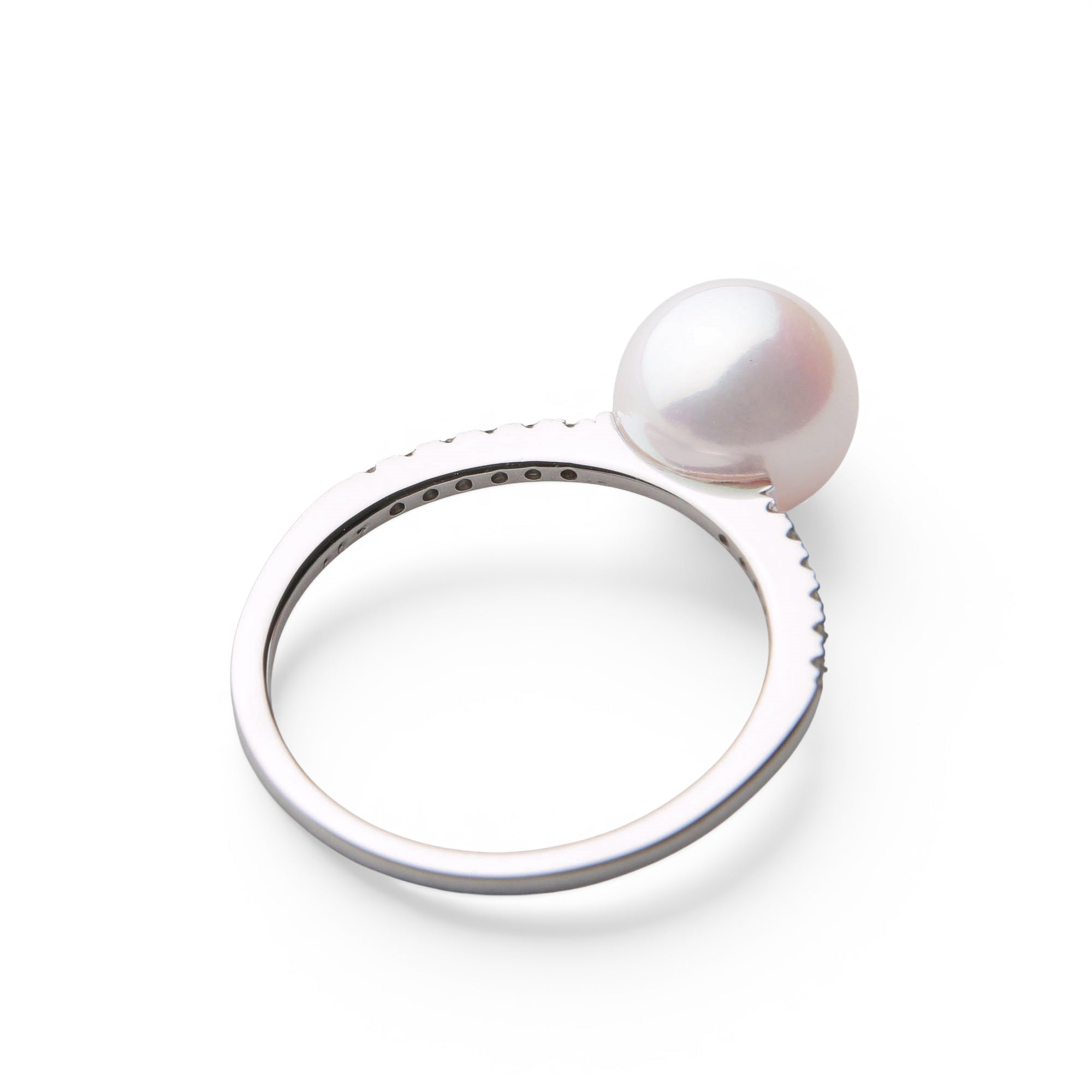 極光花珠阿古屋珍珠 戒指 8.0–8.5 mm PT900 -Premium-