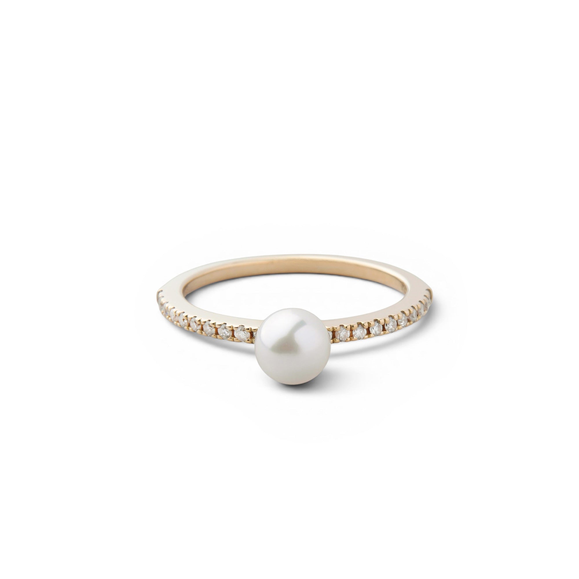 Akoya Pearl Pinky Ring 4.5-5.0mm K18YG/PT900