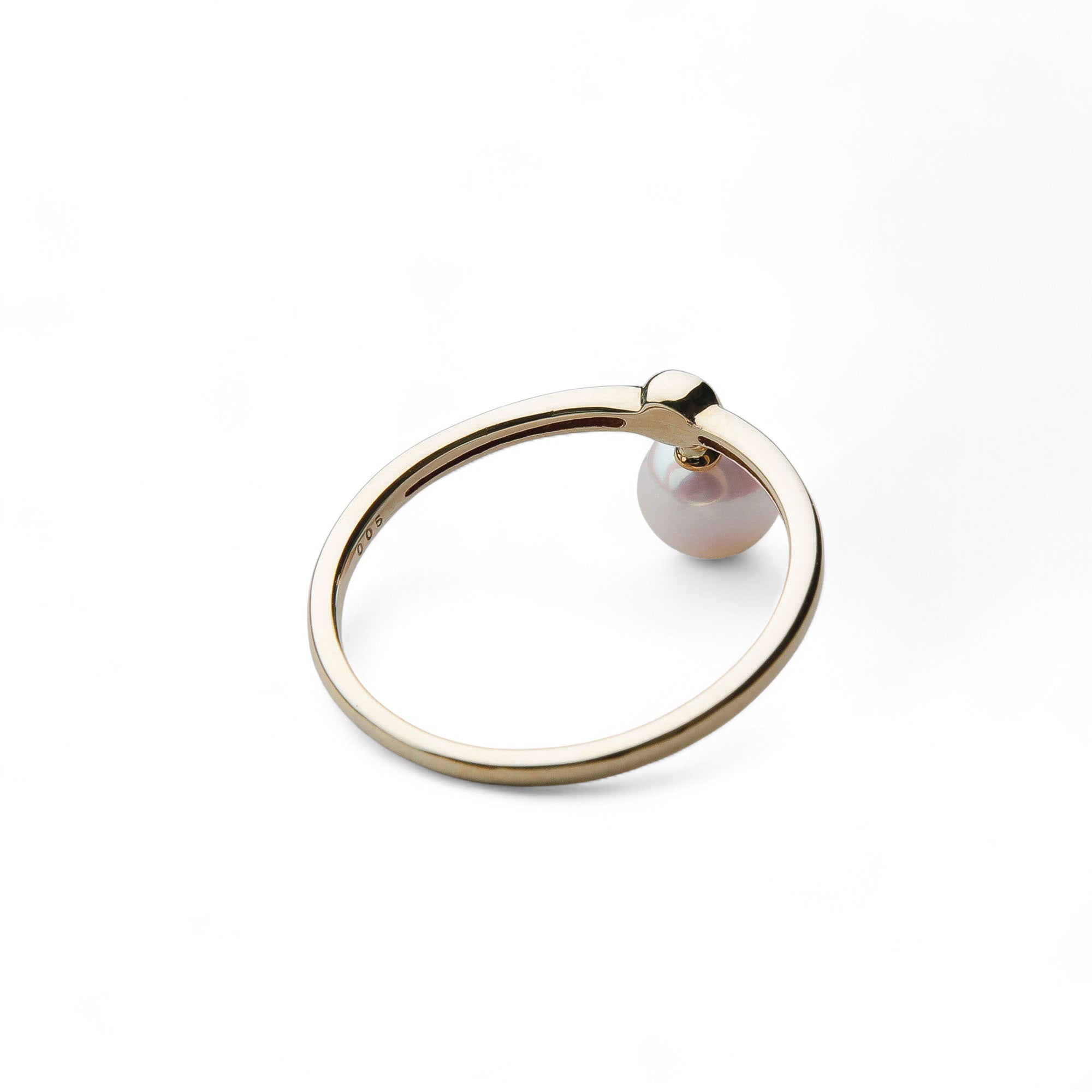 Carina Akoya Pearl Charm Ring 5.5-6.0mm K10 Yellow Gold