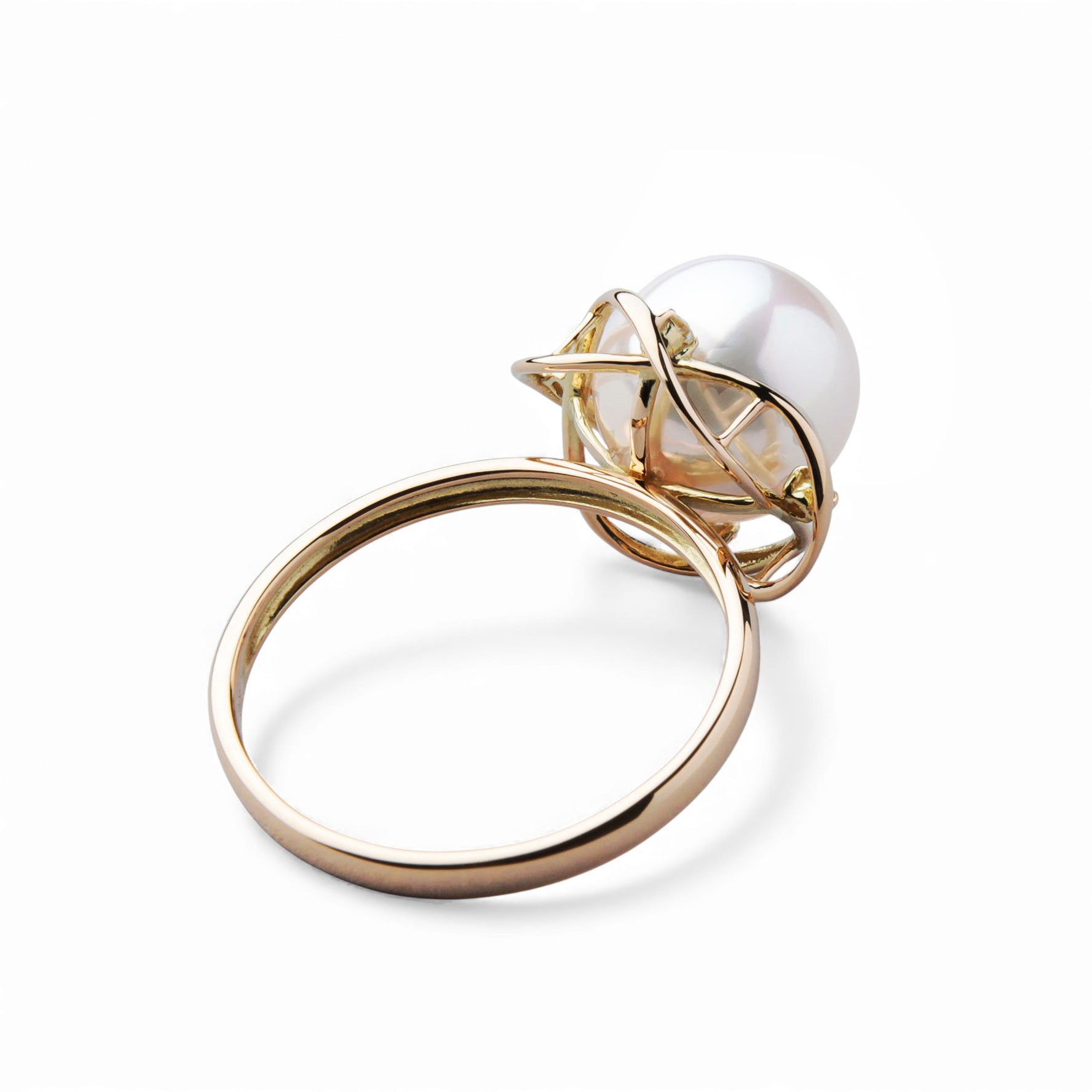 奢華 Akoya 珍珠戒指 8.5–9.0mm K18YG