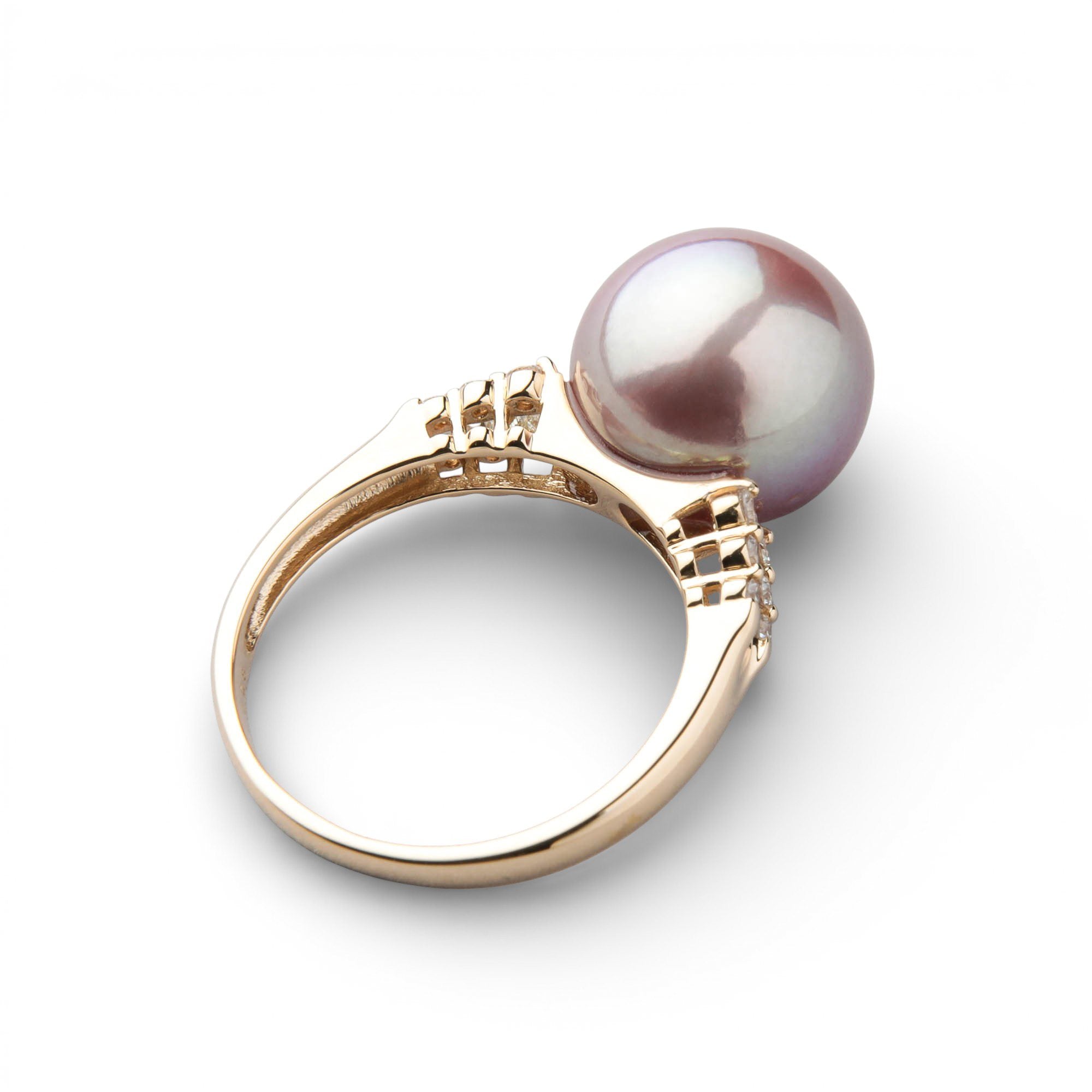 Mauvette Freshwater Pearl Ring 11mm K18YG Kingfisher Certificate