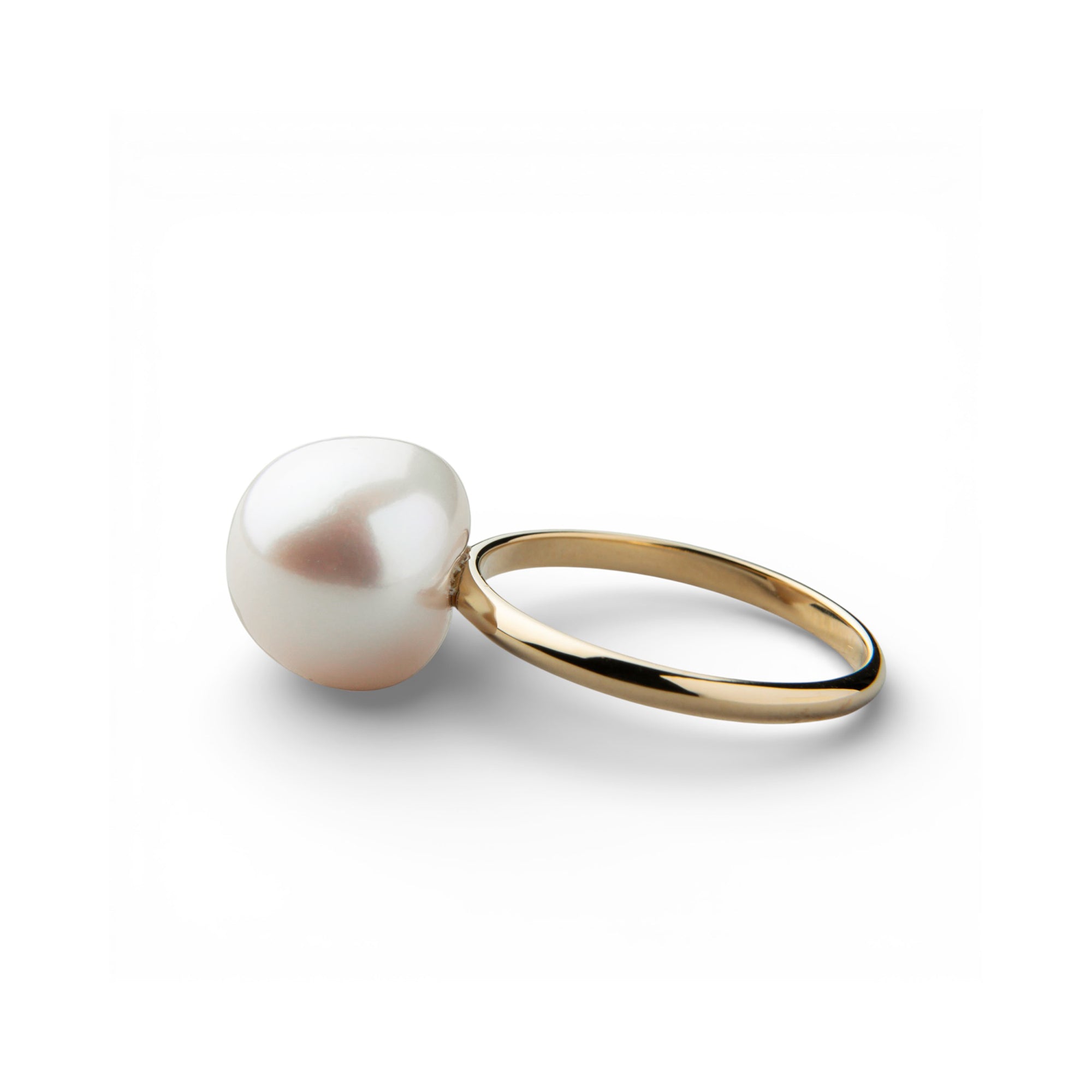 Unique+ Freshwater Pearl Ring 11mmUP K18YG Baroque