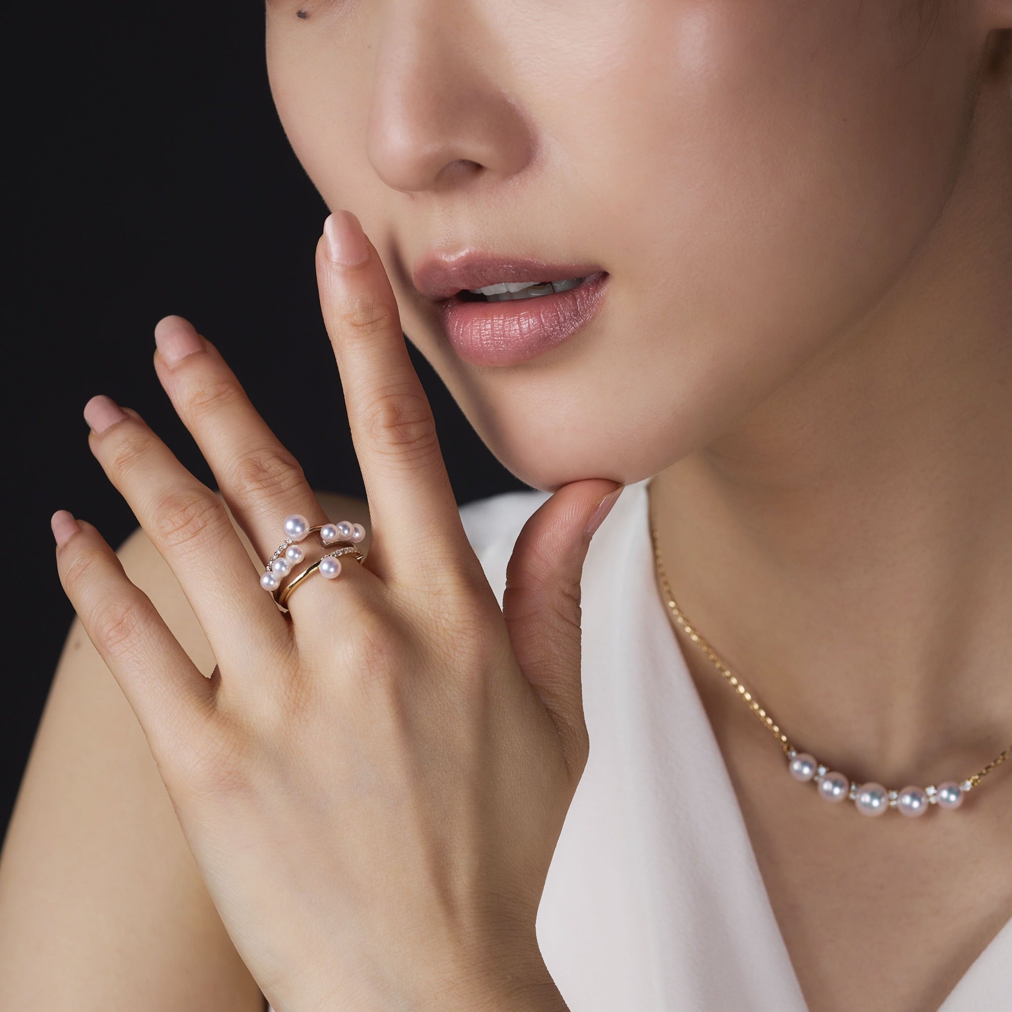 Triple Pearl Ring