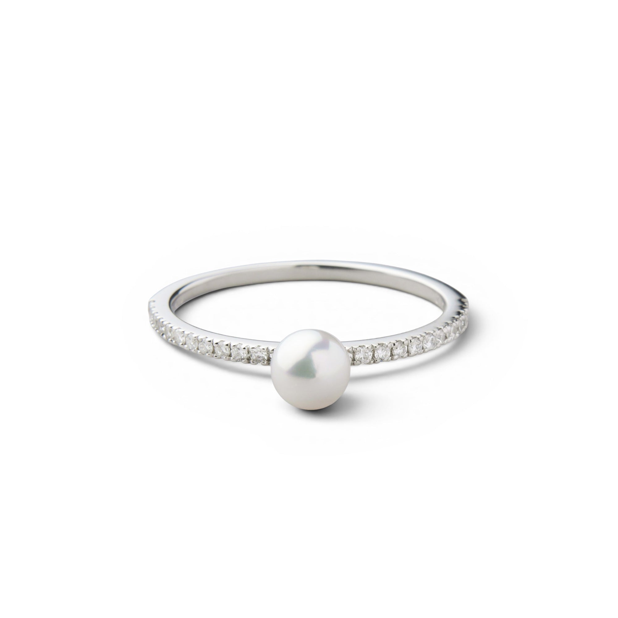 Akoya Pearl Ring 4.5-5.0mm PT900/K18YG