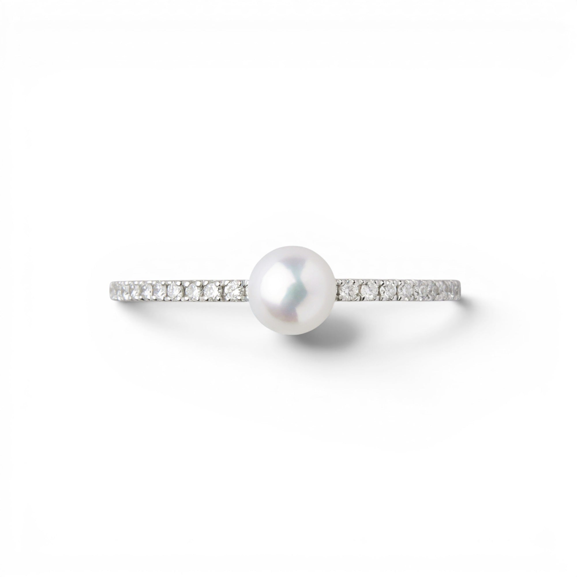 Akoya Pearl Ring 4.5-5.0mm PT900/K18YG