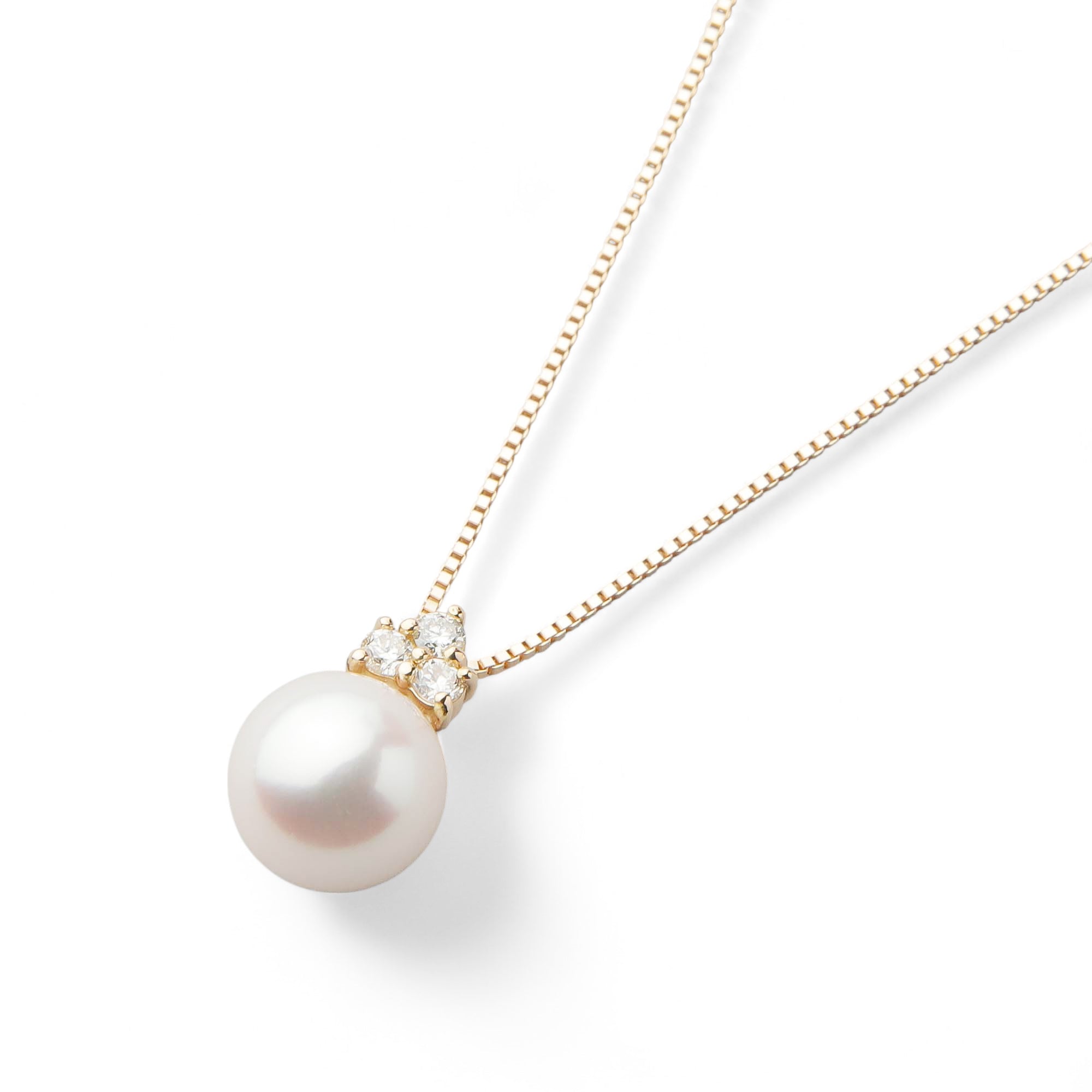 HANADAMA Akoya Pearl Pendant 7.5-8.0mm K18YG -Premium-