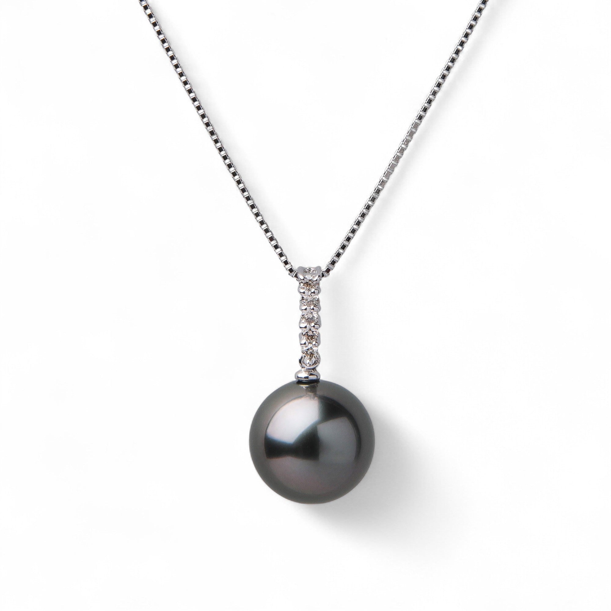 Tahitian+ Tahitian Black Pearl Pendant 11mmUP K18WG
