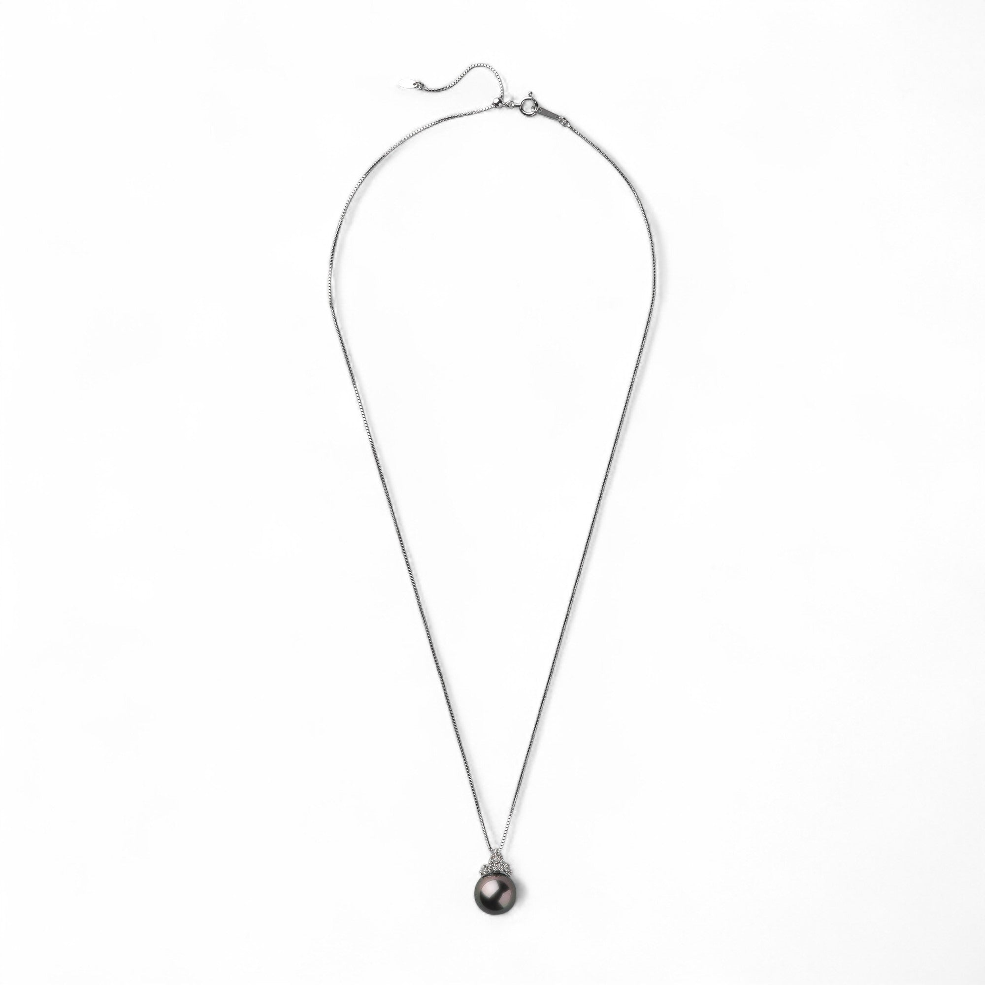 Tahitian+ Tahitian Black Pearl Pendant 11mmUP K18WG