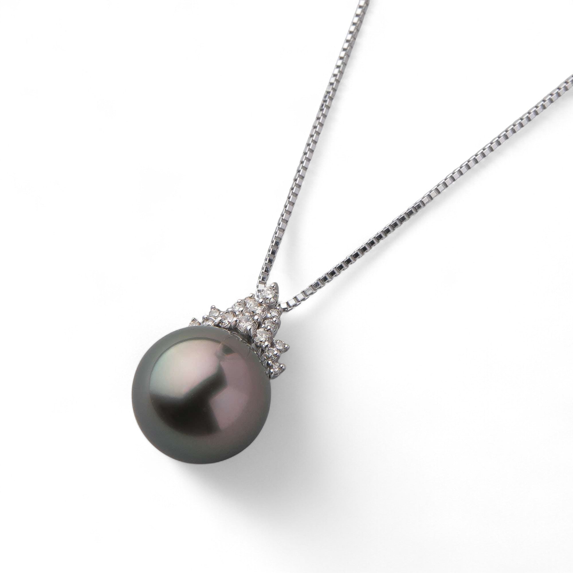 Tahitian+ Tahitian Black Pearl Pendant 11mmUP K18WG