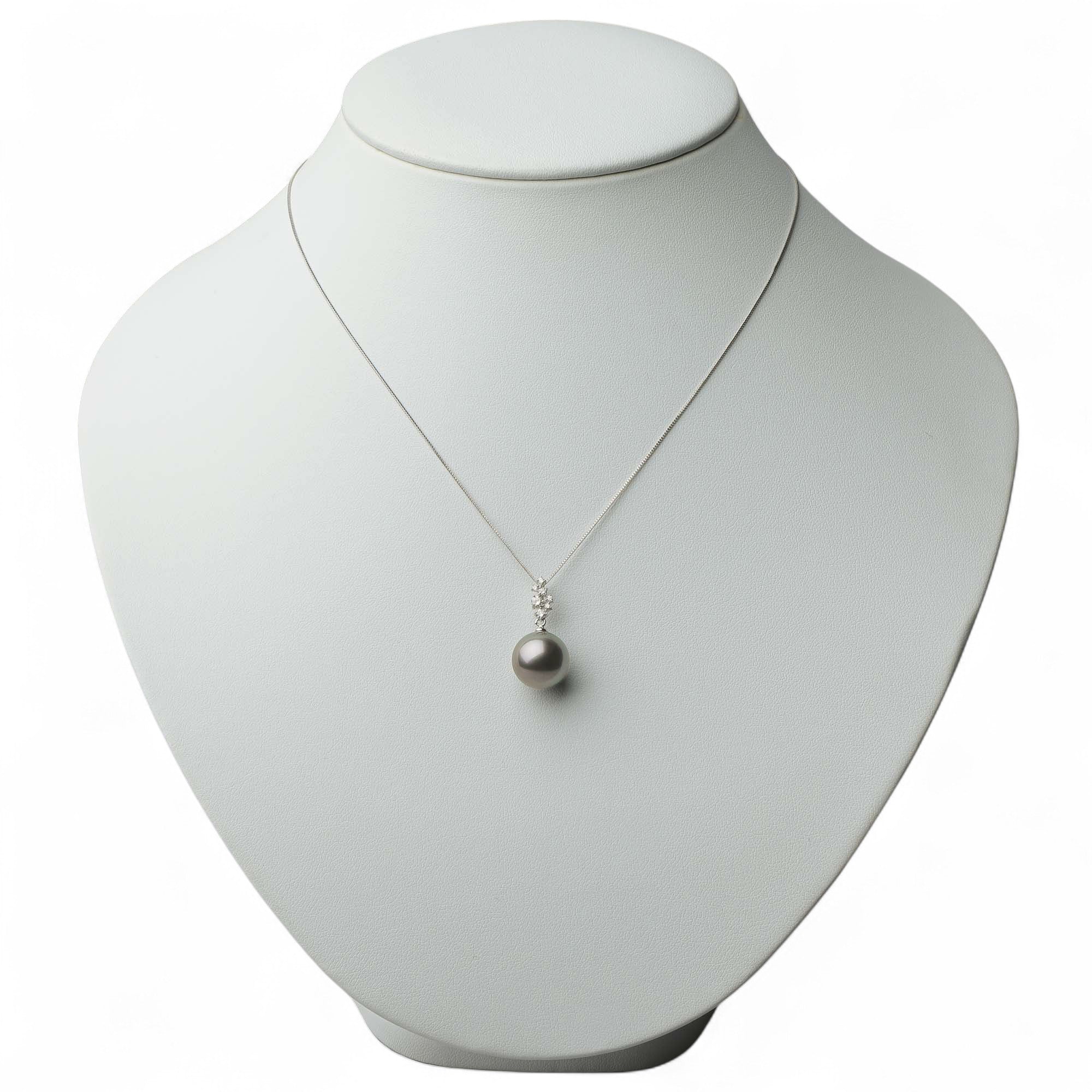 Tahitian+ Tahitian Black Pearl Pendant Top 11mmUP K18WG
