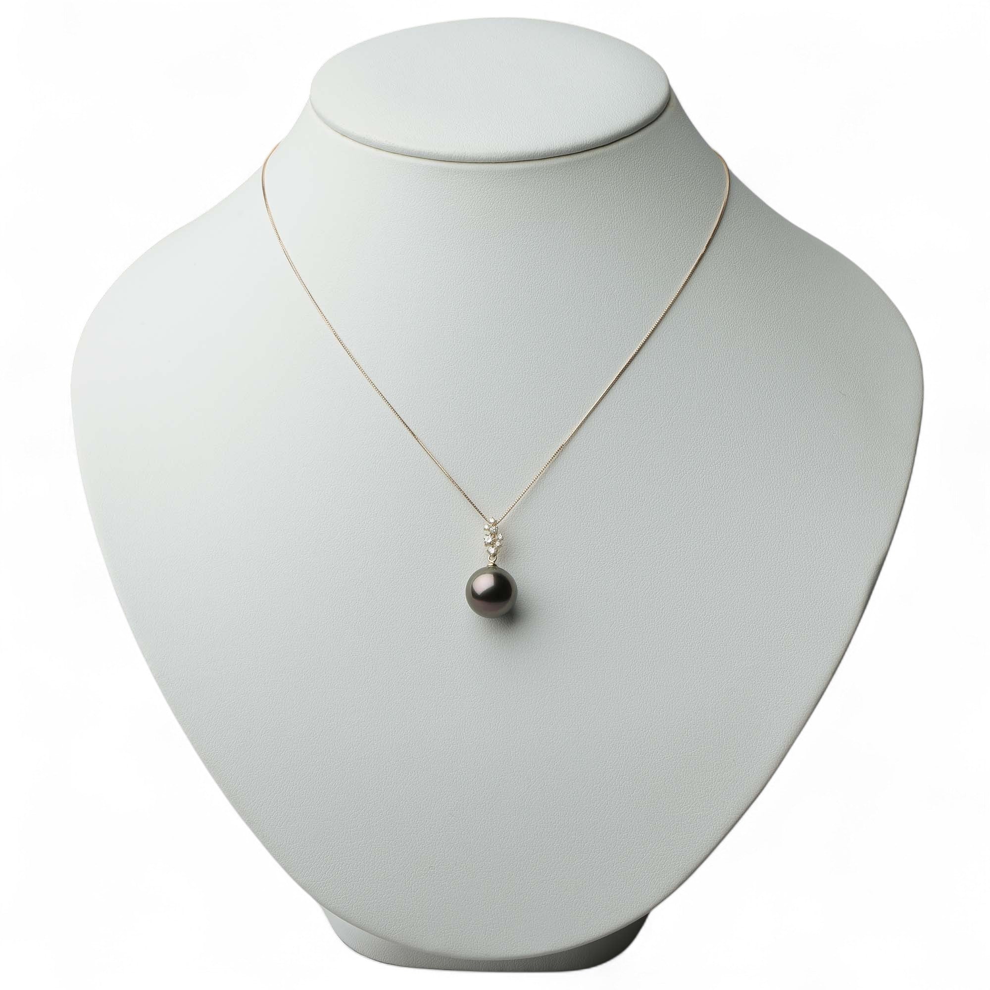 Tahitian+ Tahitian Black Pearl Pendant Top 11mmUP K18YG