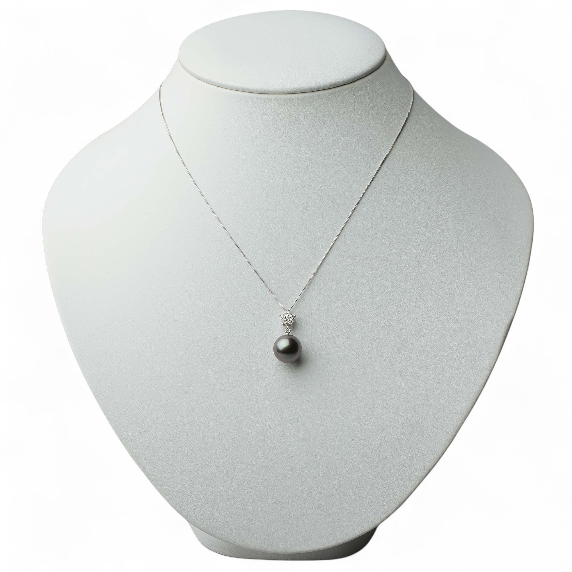 Tahitian+ Tahitian Black Pearl Pendant Top 11mmUP K18WG