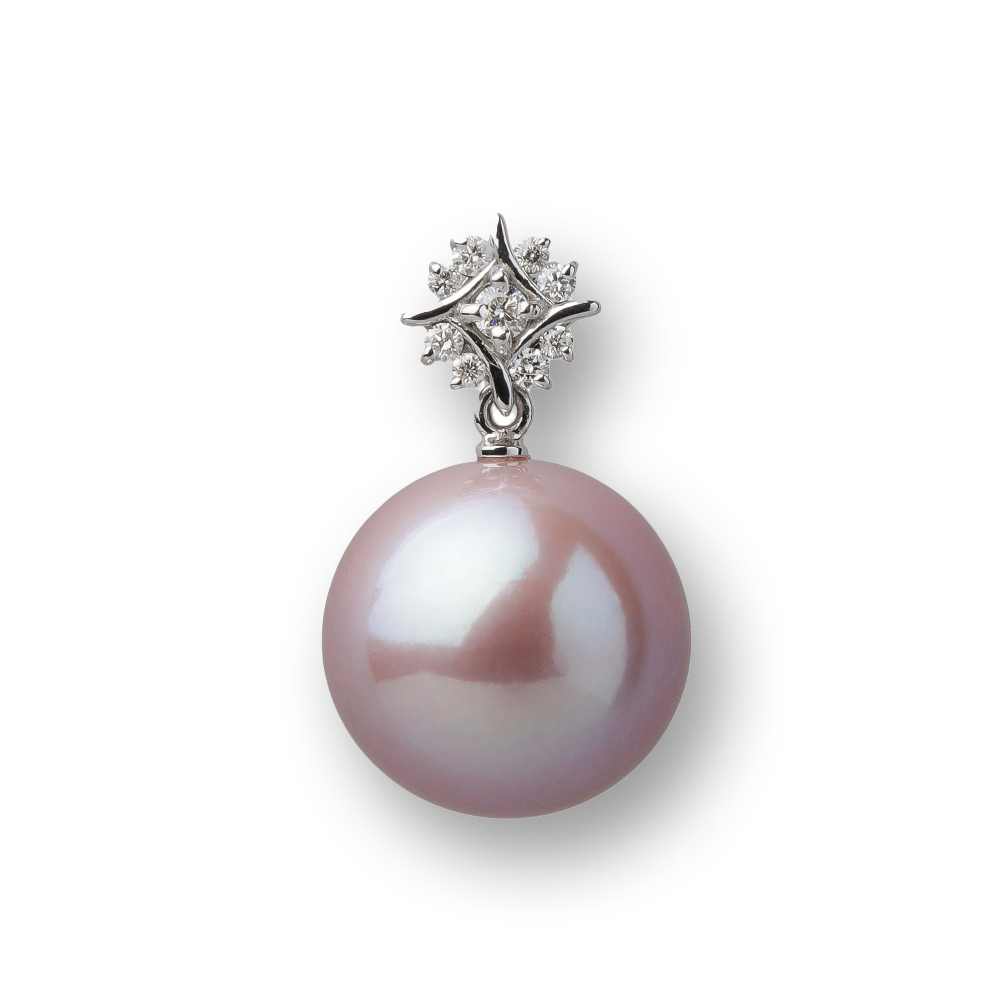 Mauvette Freshwater Pearl Pendant Top 12mmUP K18WG