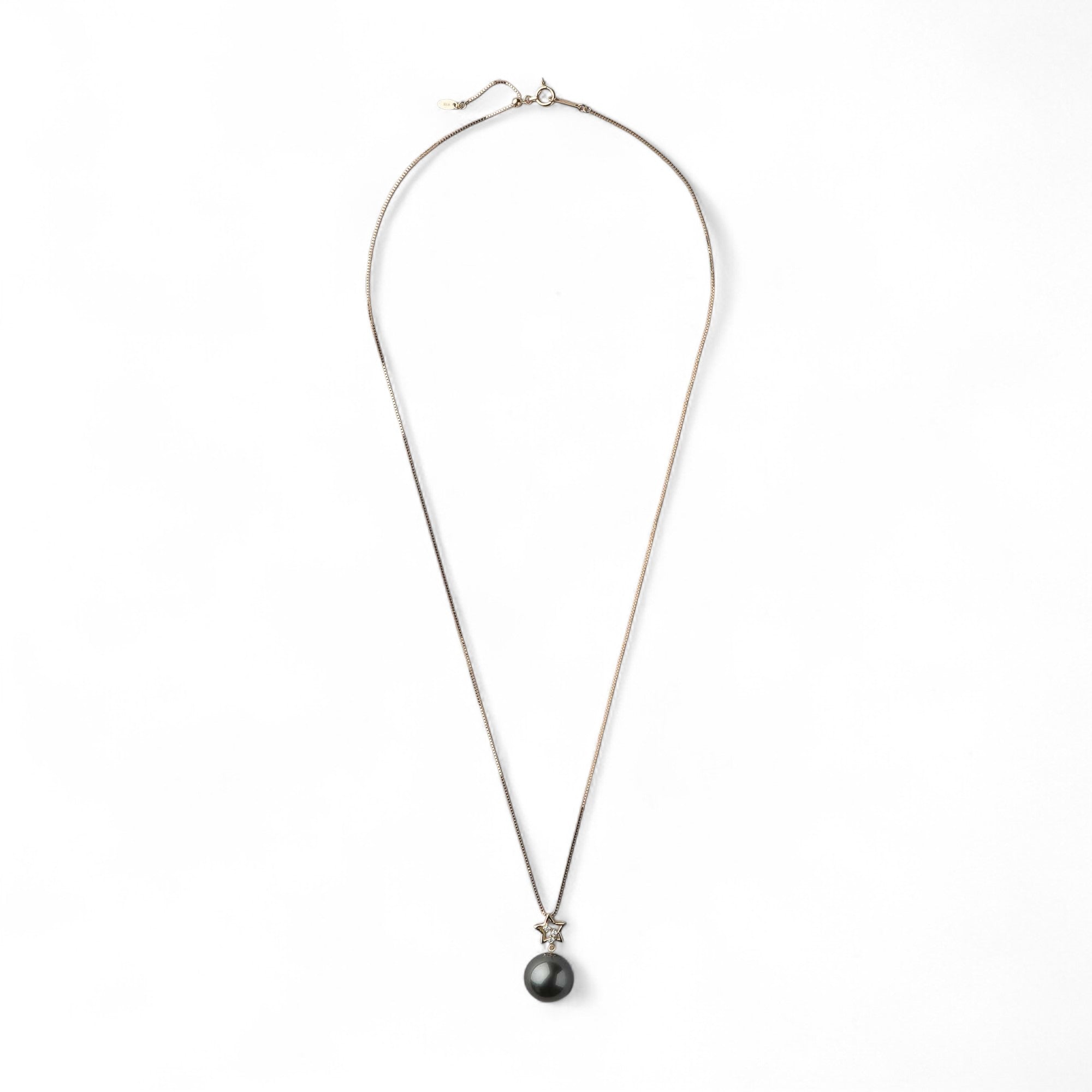 Tahitian+ Tahitian Black Pearl Pendant 11mmUP K18YG Star