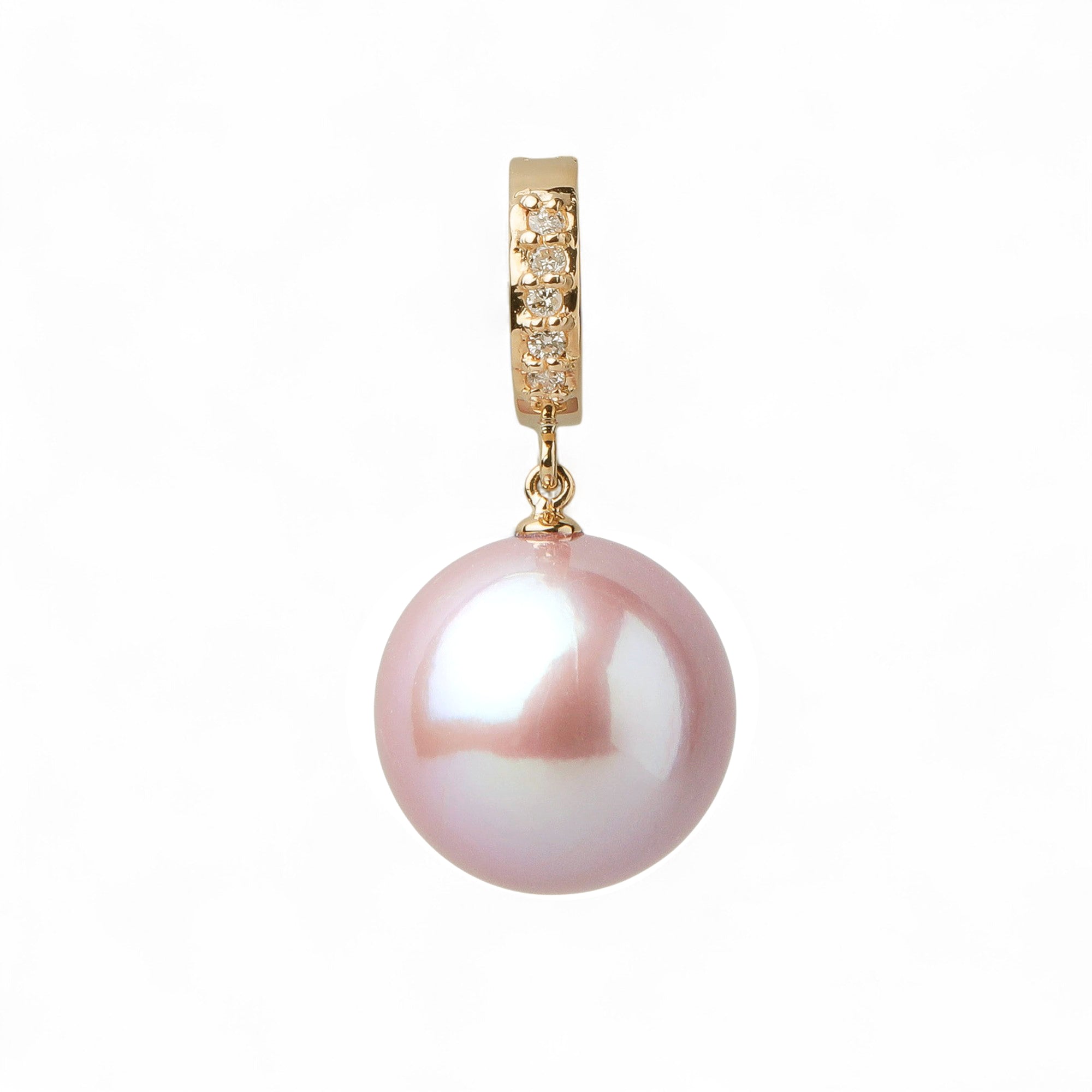 Mauvette Freshwater Pearl Clicker/Pendant Top 12mmUP K18YG