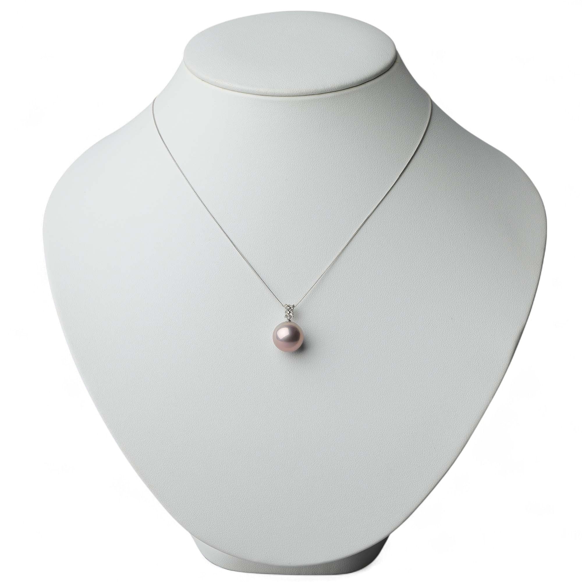 Mauvette 淡水珍珠吊墜頂部 12 mm K18 白金方形