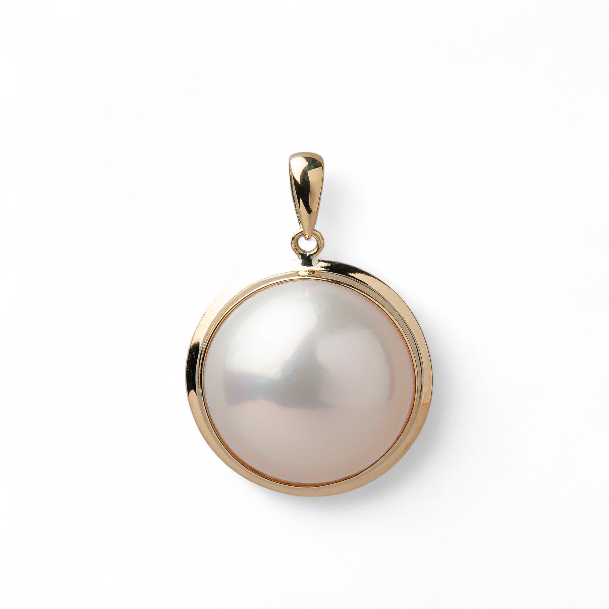 Mabe Pearl Pendant Top 15mmUP K18YG