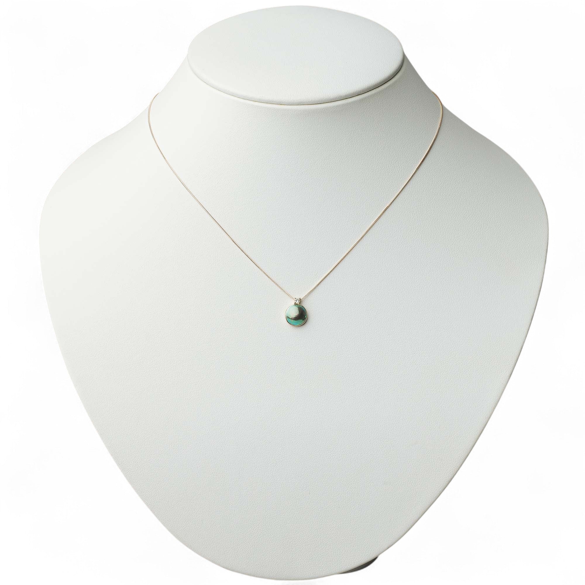 Abalone Pearl Pendant 8mmUP K18YG