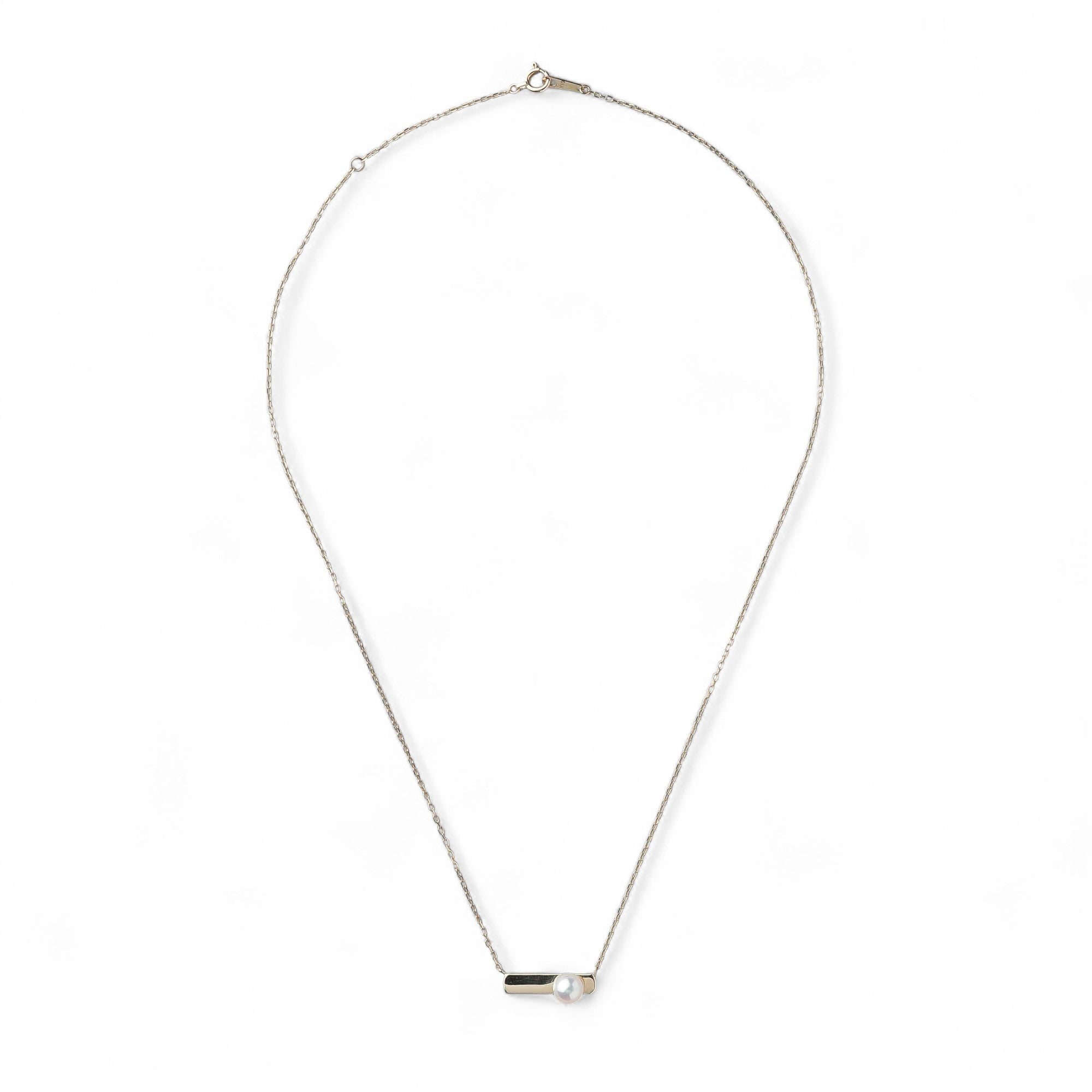 Carina Akoya Pearl Signet Pendant 5.5-6.0mm K10 Yellow Gold