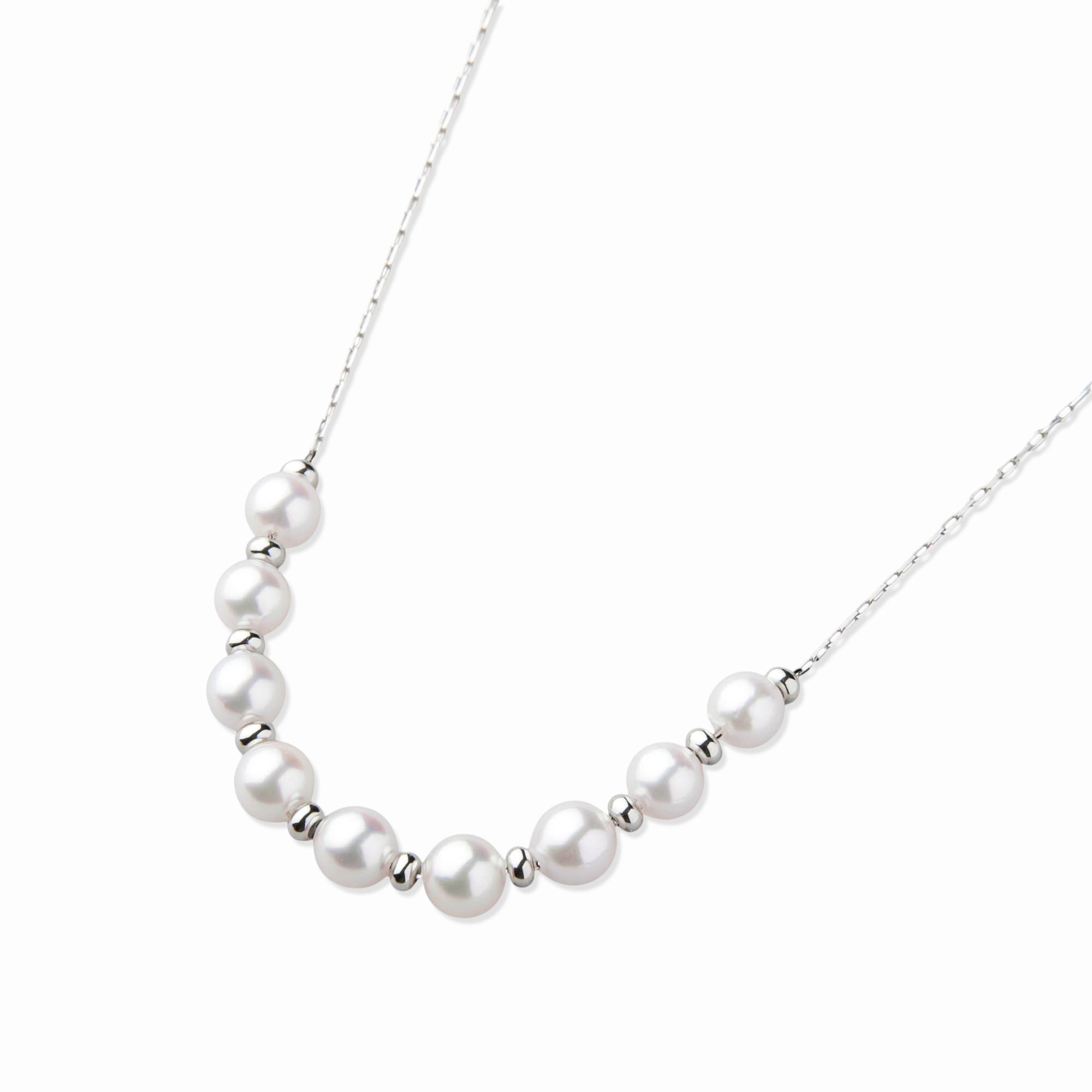 enSTYLE Akoya珍珠項鍊,3.5–4.0毫米PT900珍珠,附滑球。