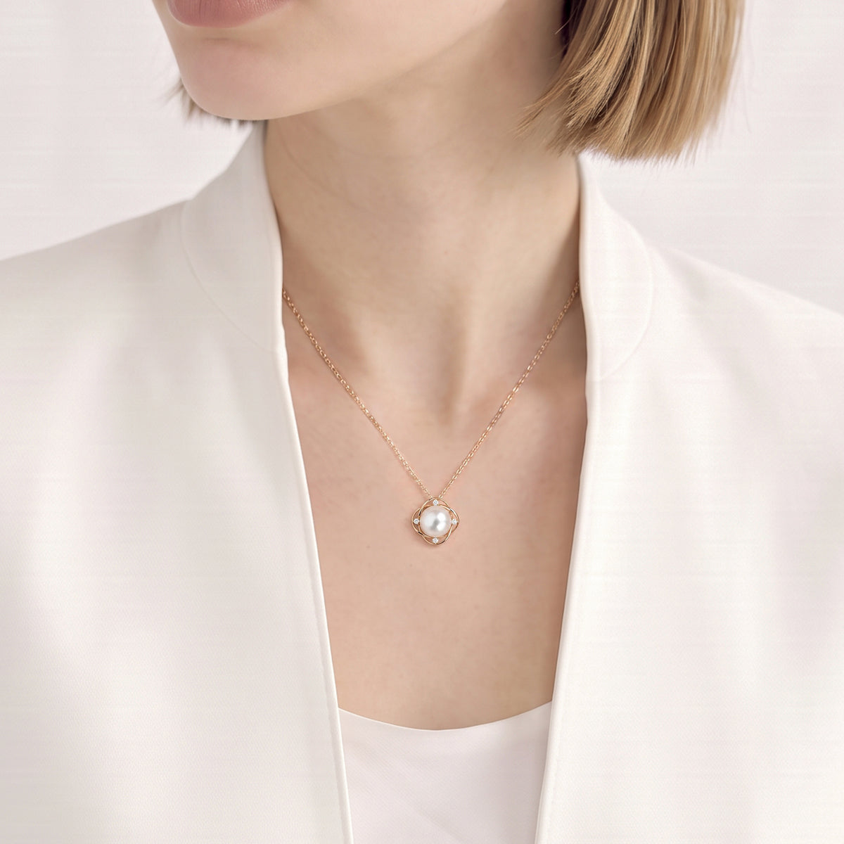 LUXE Akoya Pearl Pendant 8.5–9.0mm K18YG