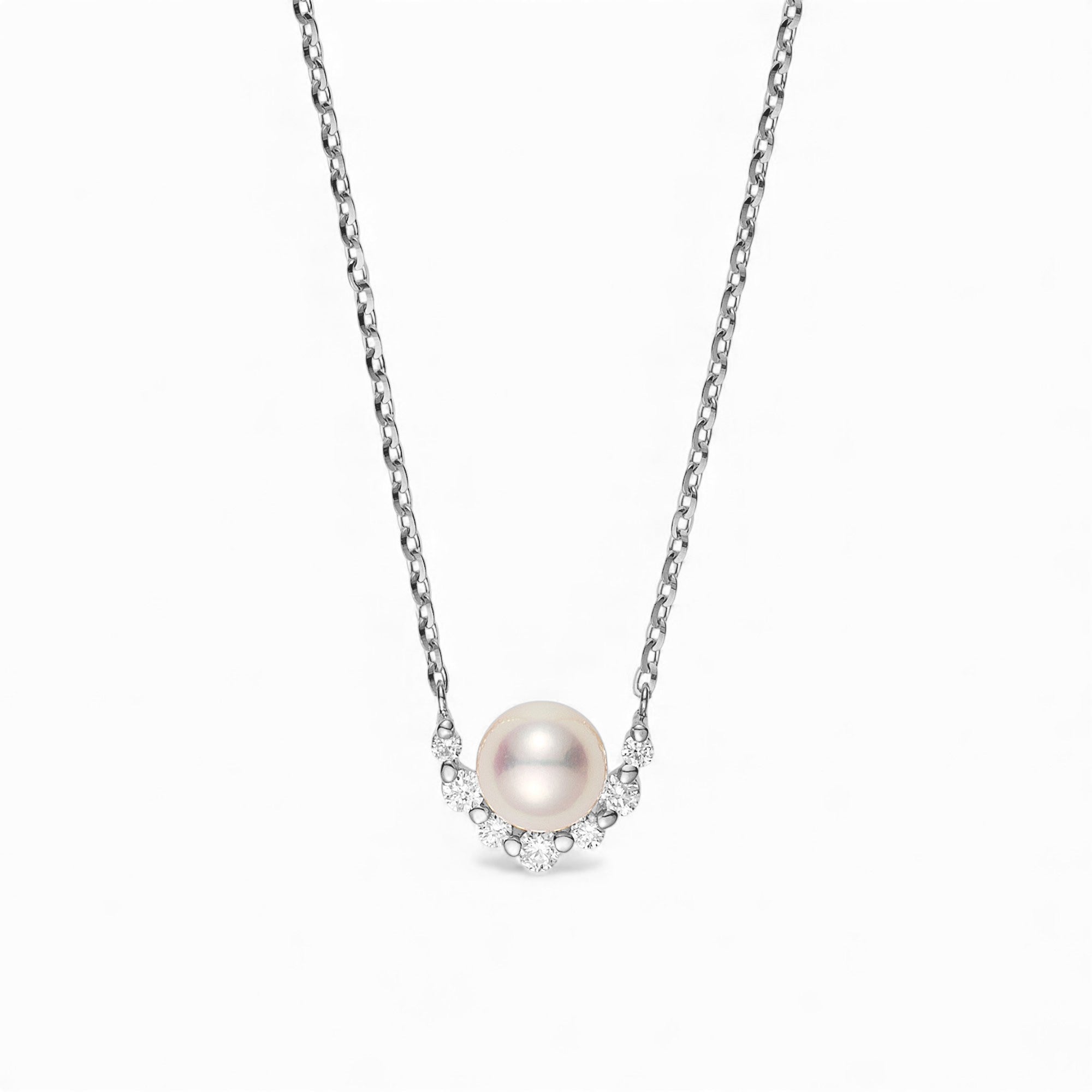 Diamond Halo Pearl Pendant PT900/850