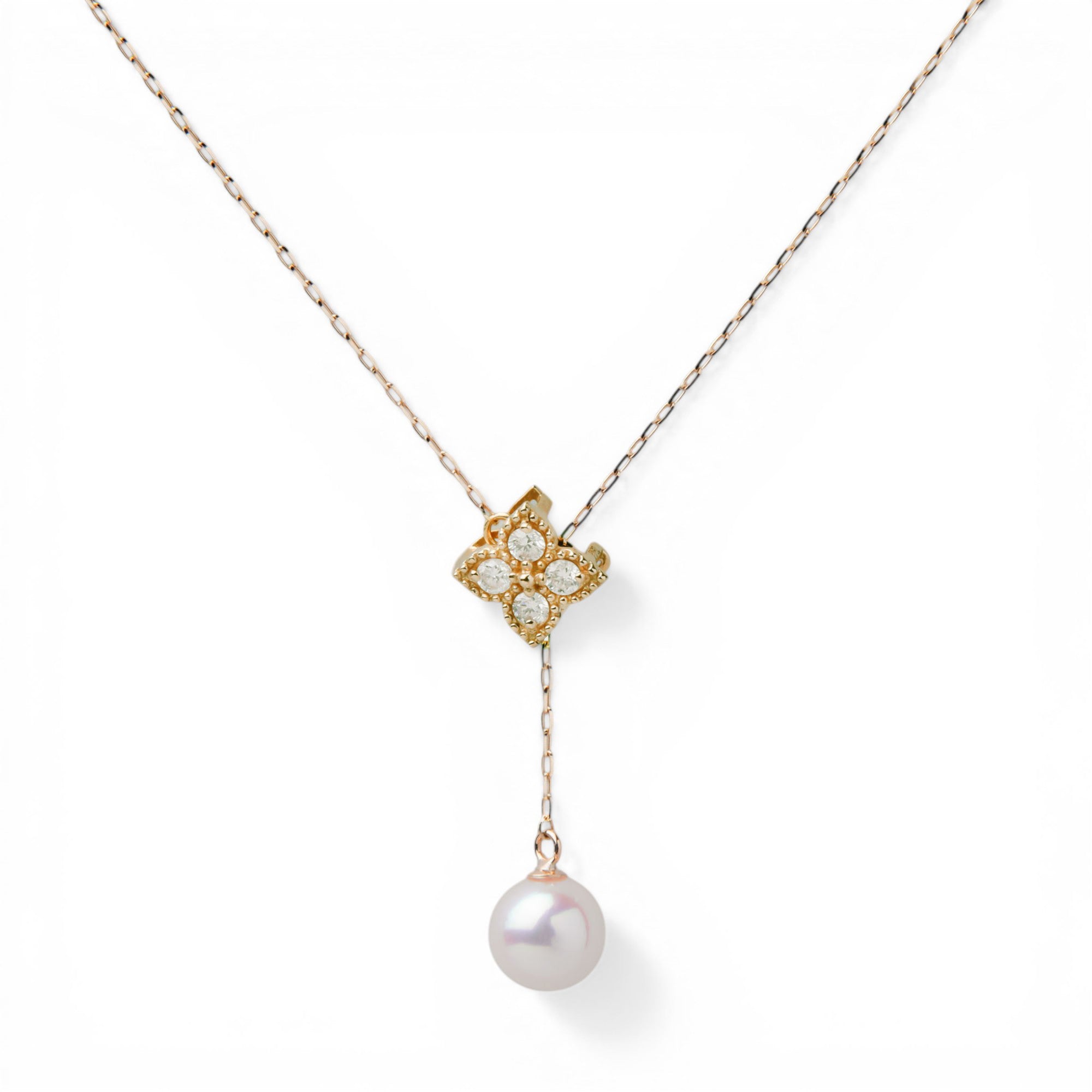 Carina Akoya Pearl Pendant 5.5-6.0mm K18YG Y-Shape/Adjustable